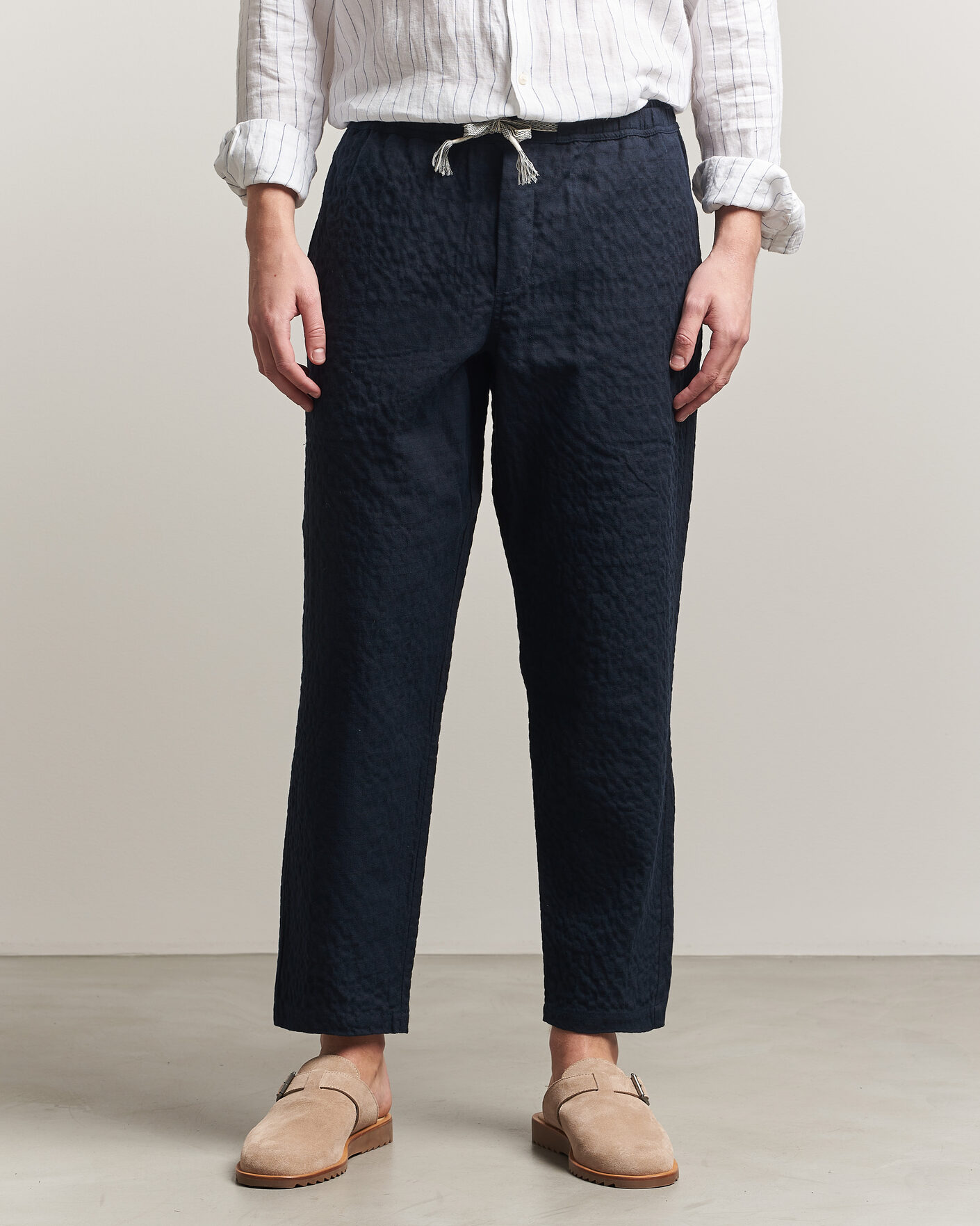 Hombres | Pantalones | Orlebar Brown | Sonoran Sereno Herringbone Trousers Night Iris
