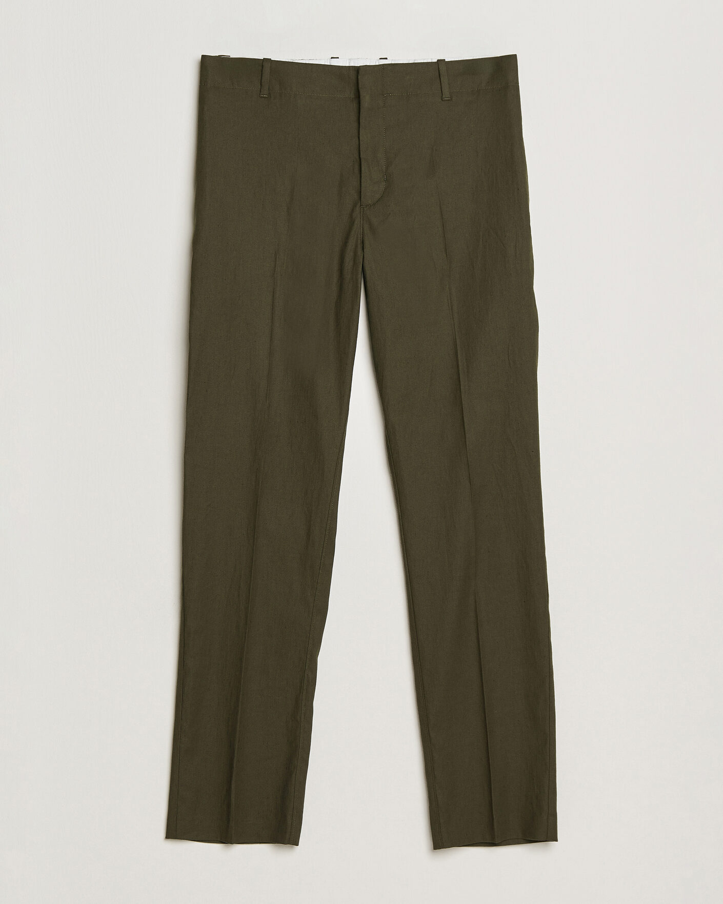 Hombres | Pantalones | Orlebar Brown | Ray Linen Pants Bayleaf Green