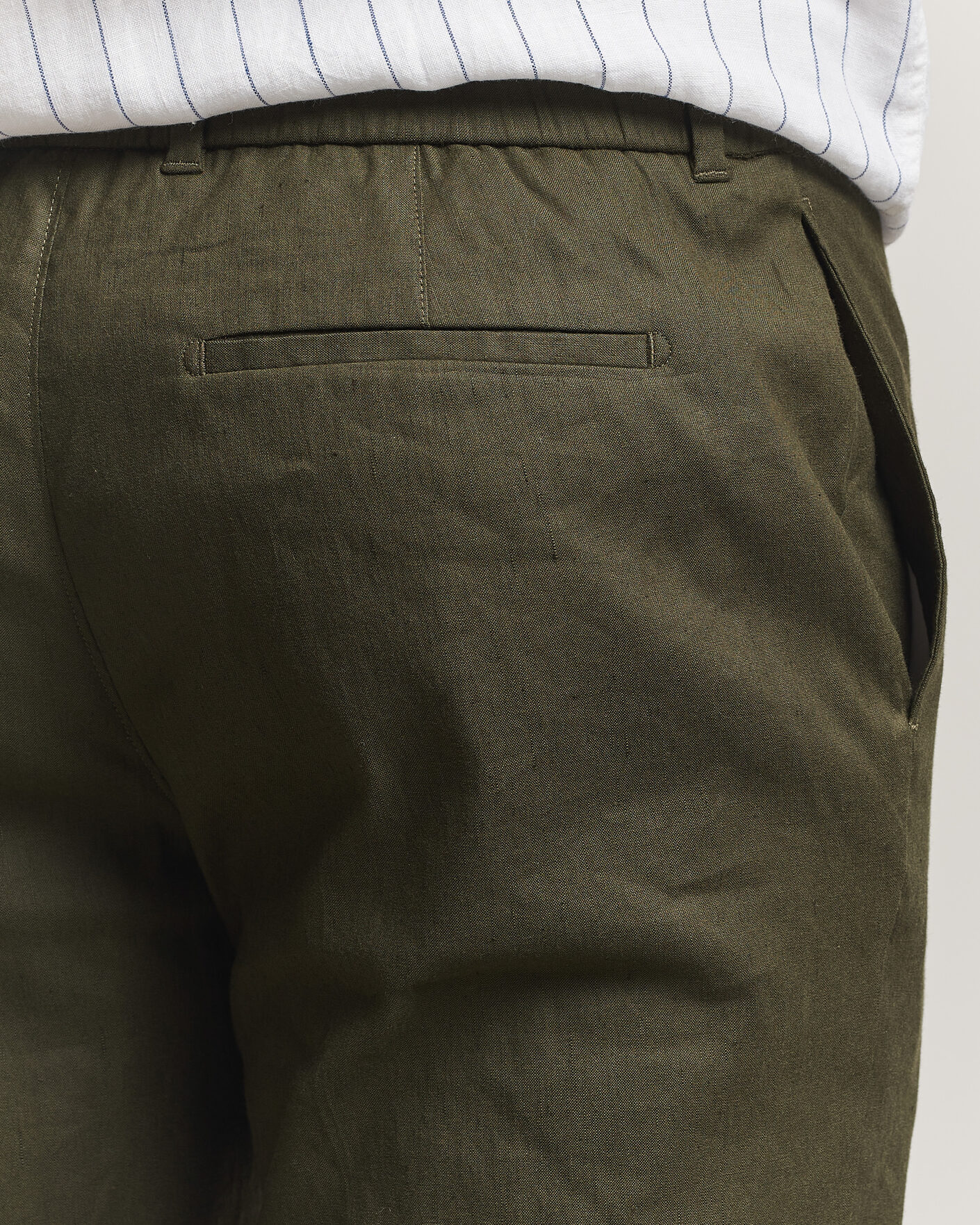 Hombres | Pantalones | Orlebar Brown | Ray Linen Pants Bayleaf Green