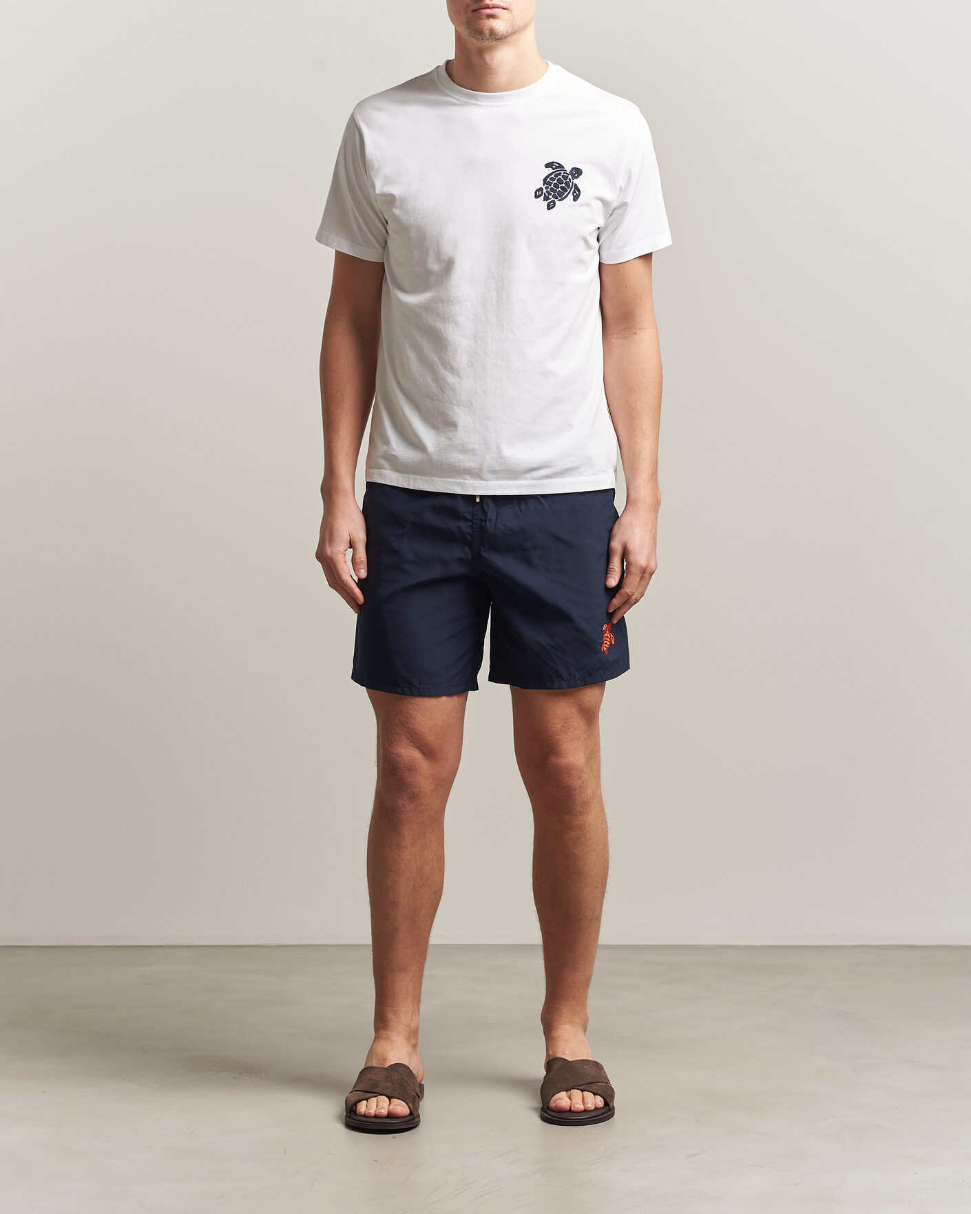 Hombres | Bañadores | Vilebrequin | Moka Swimshorts Marine/Rouge