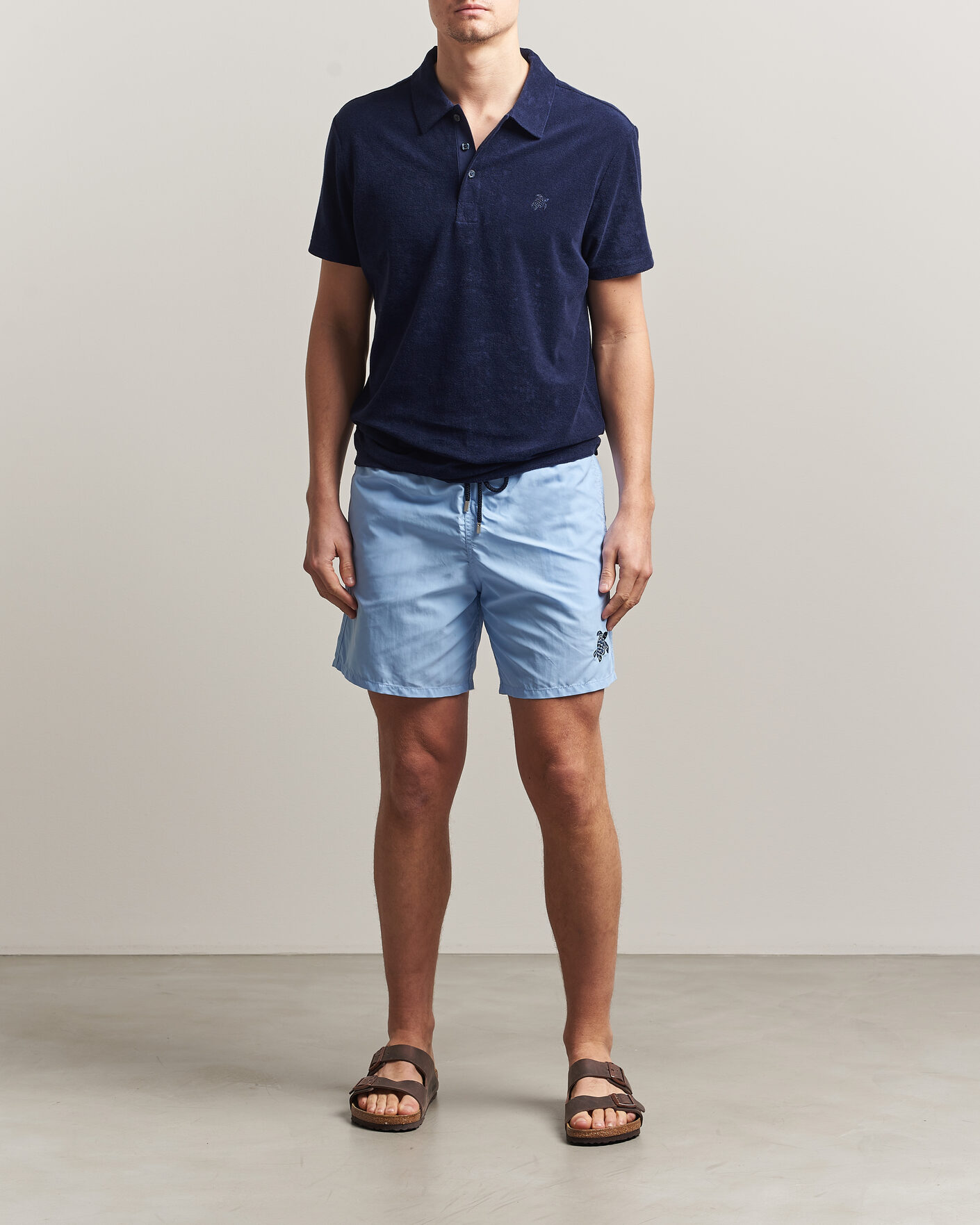 Hombres | Polos | Vilebrequin | Pheonix Terry Polo Bleu Marine