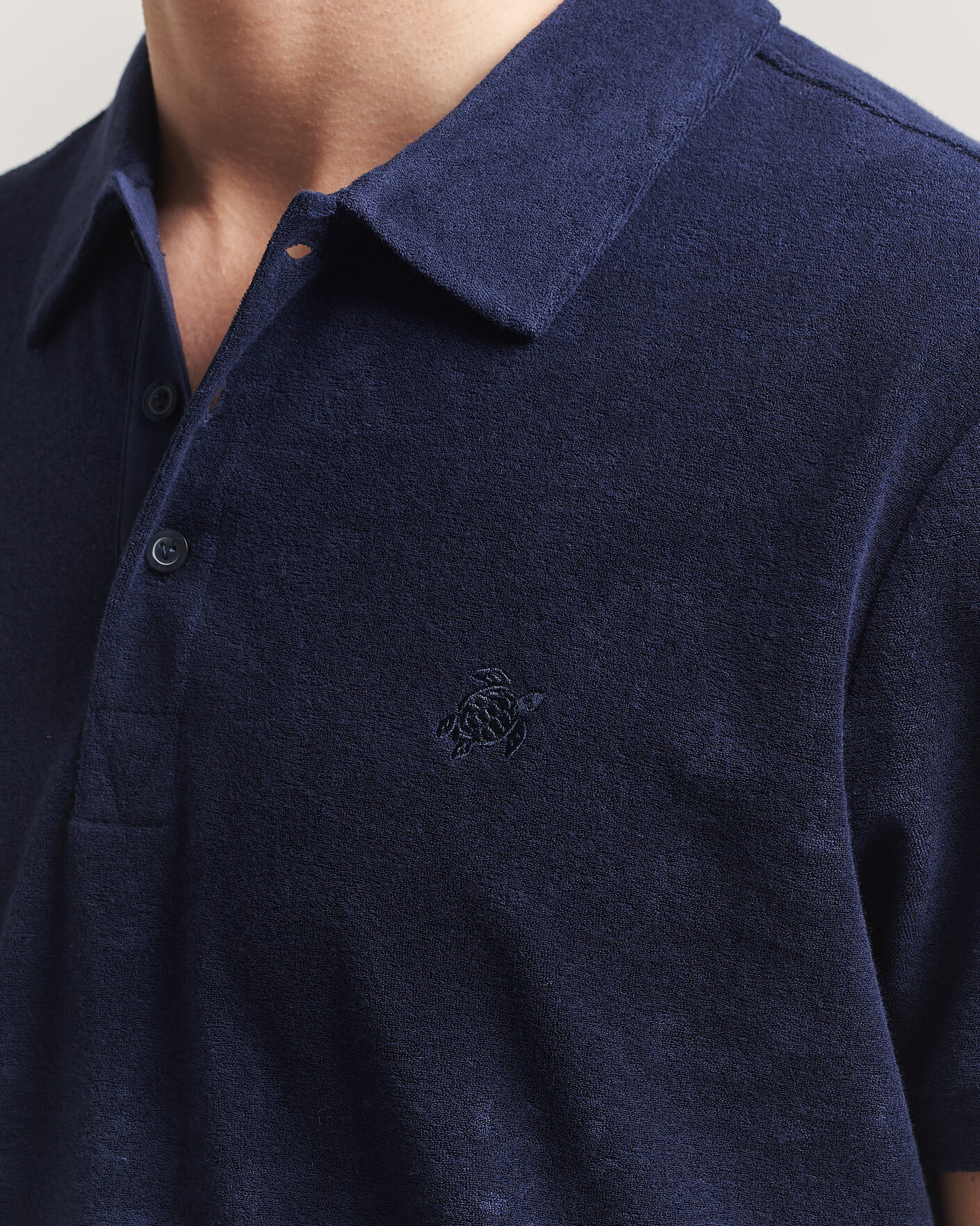 Hombres | Polos | Vilebrequin | Pheonix Terry Polo Bleu Marine