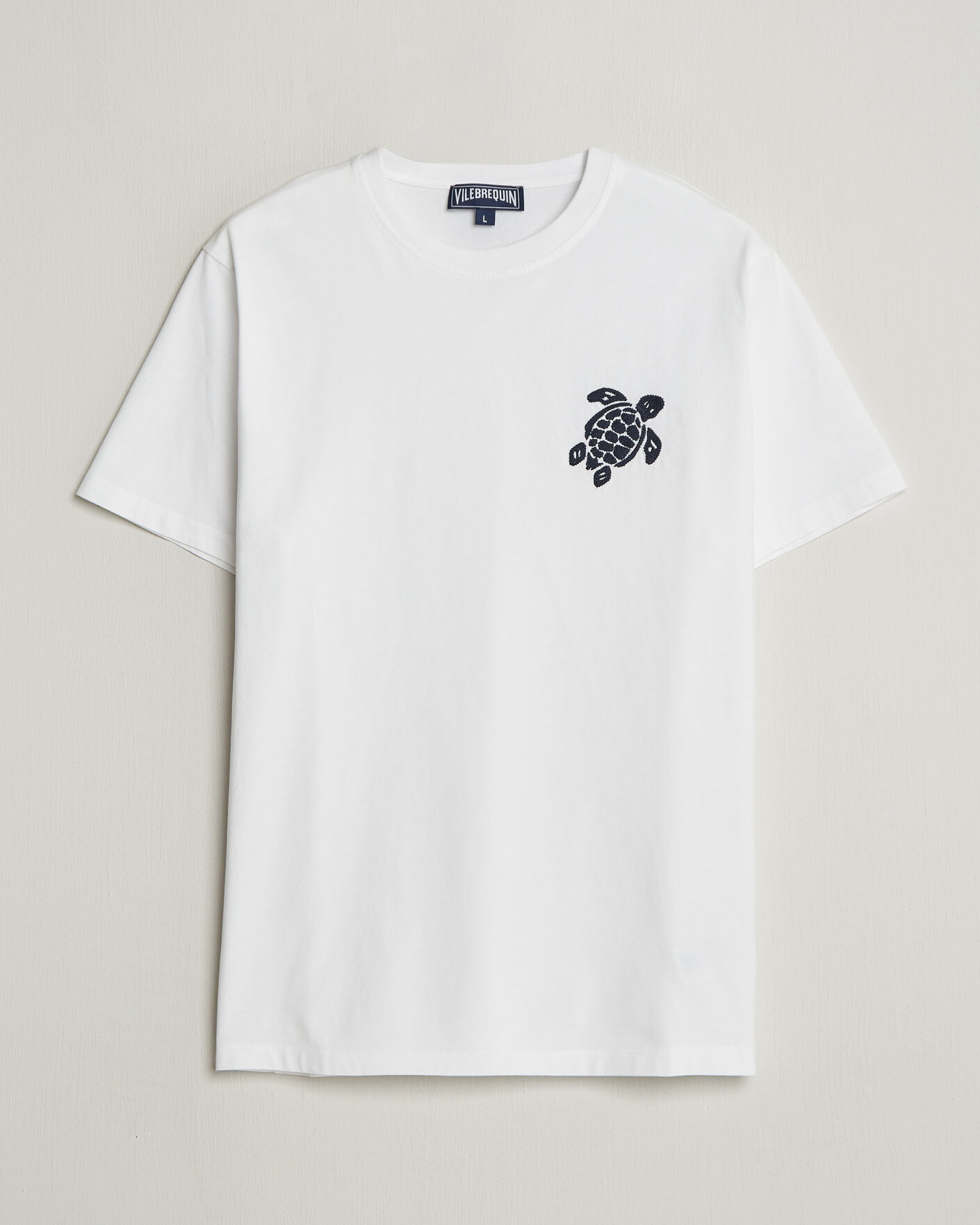 Hombres | Camisetas | Vilebrequin | Embroidered Crew Neck T-Shirt Blanc