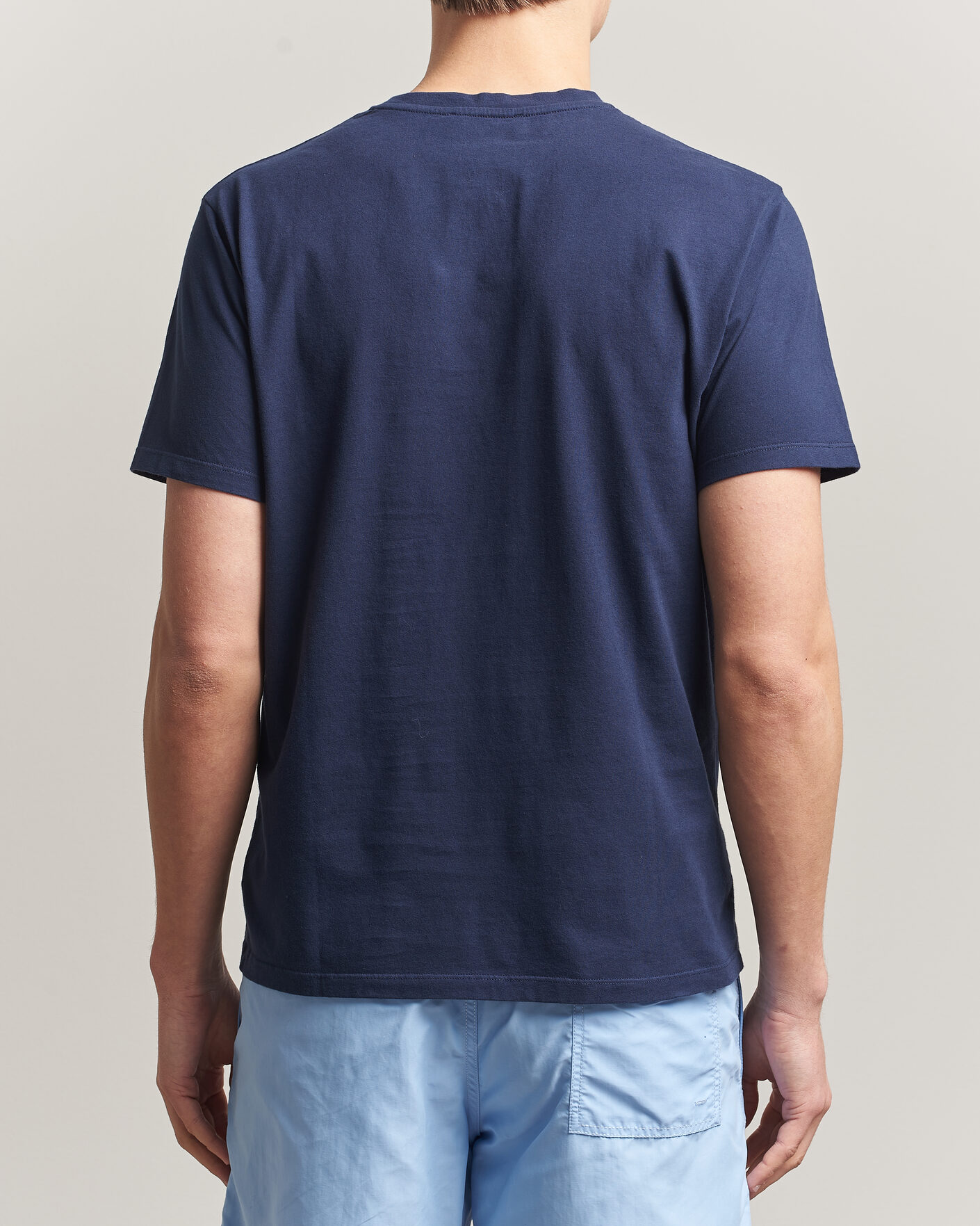 Hombres | Camisetas | Vilebrequin | Embroidered Crew Neck T-Shirt Bleu Marine