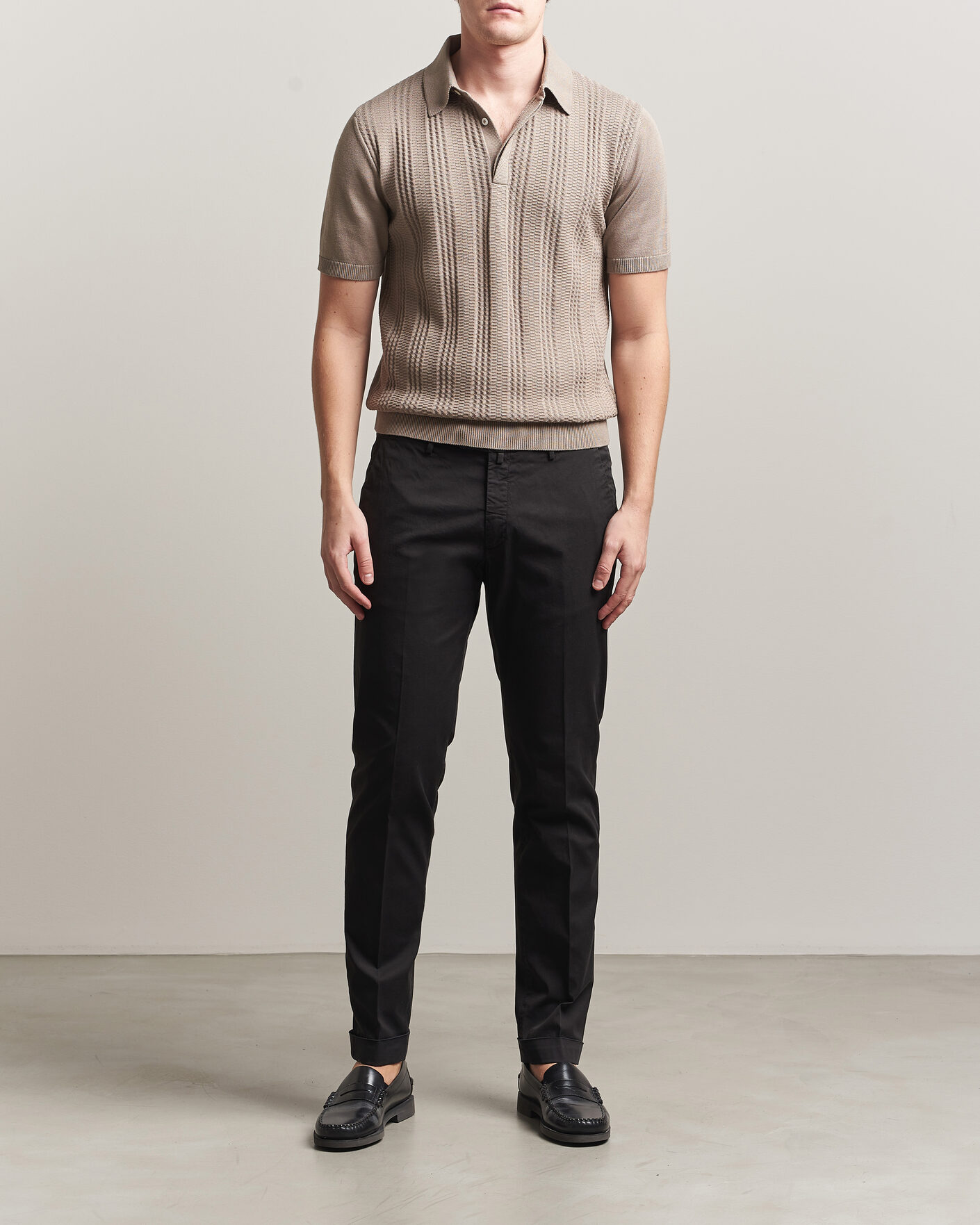 Hombres | Pantalones | Briglia 1949 | Slim Fit Cotton Chinos Black