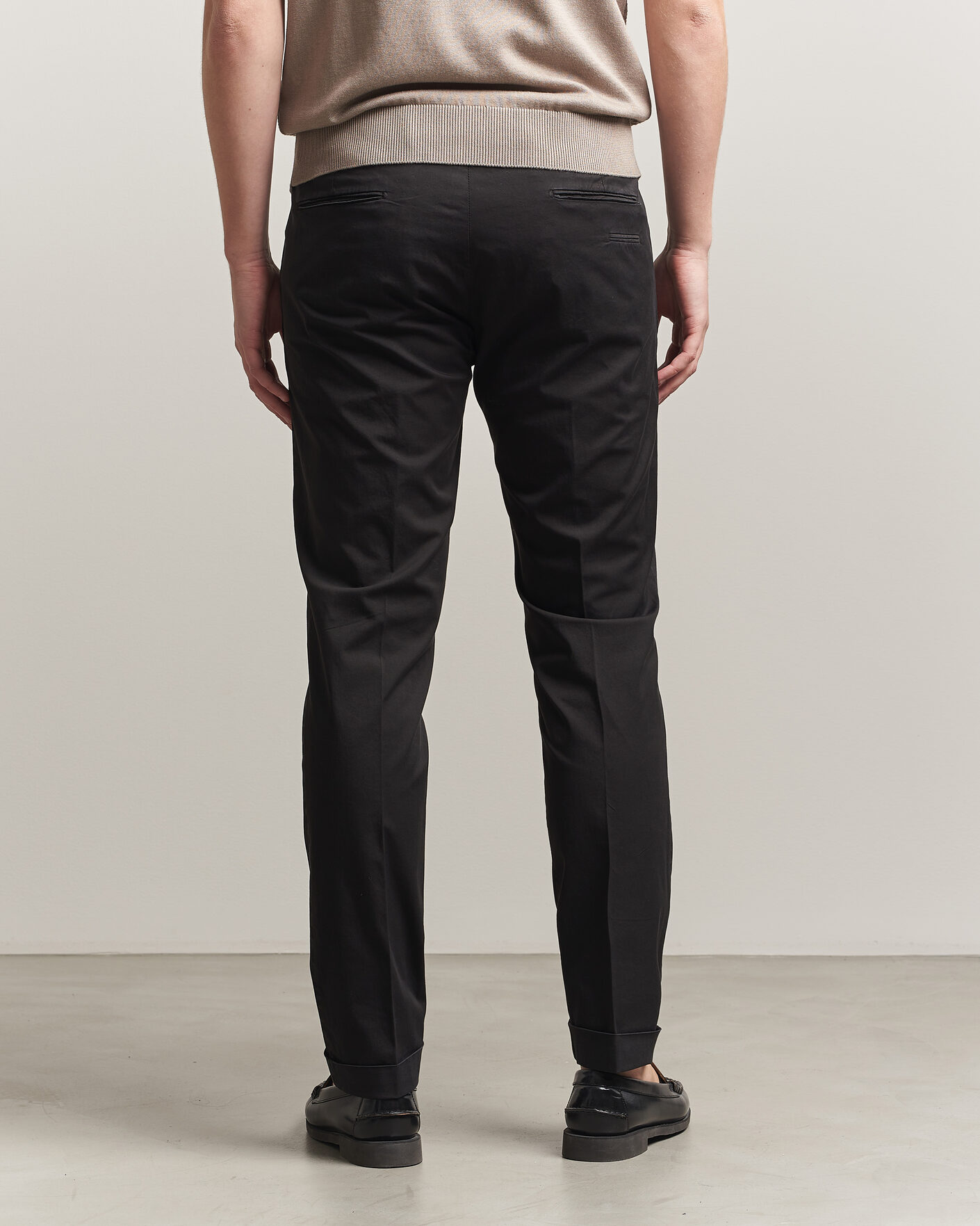Hombres | Pantalones | Briglia 1949 | Slim Fit Cotton Chinos Black