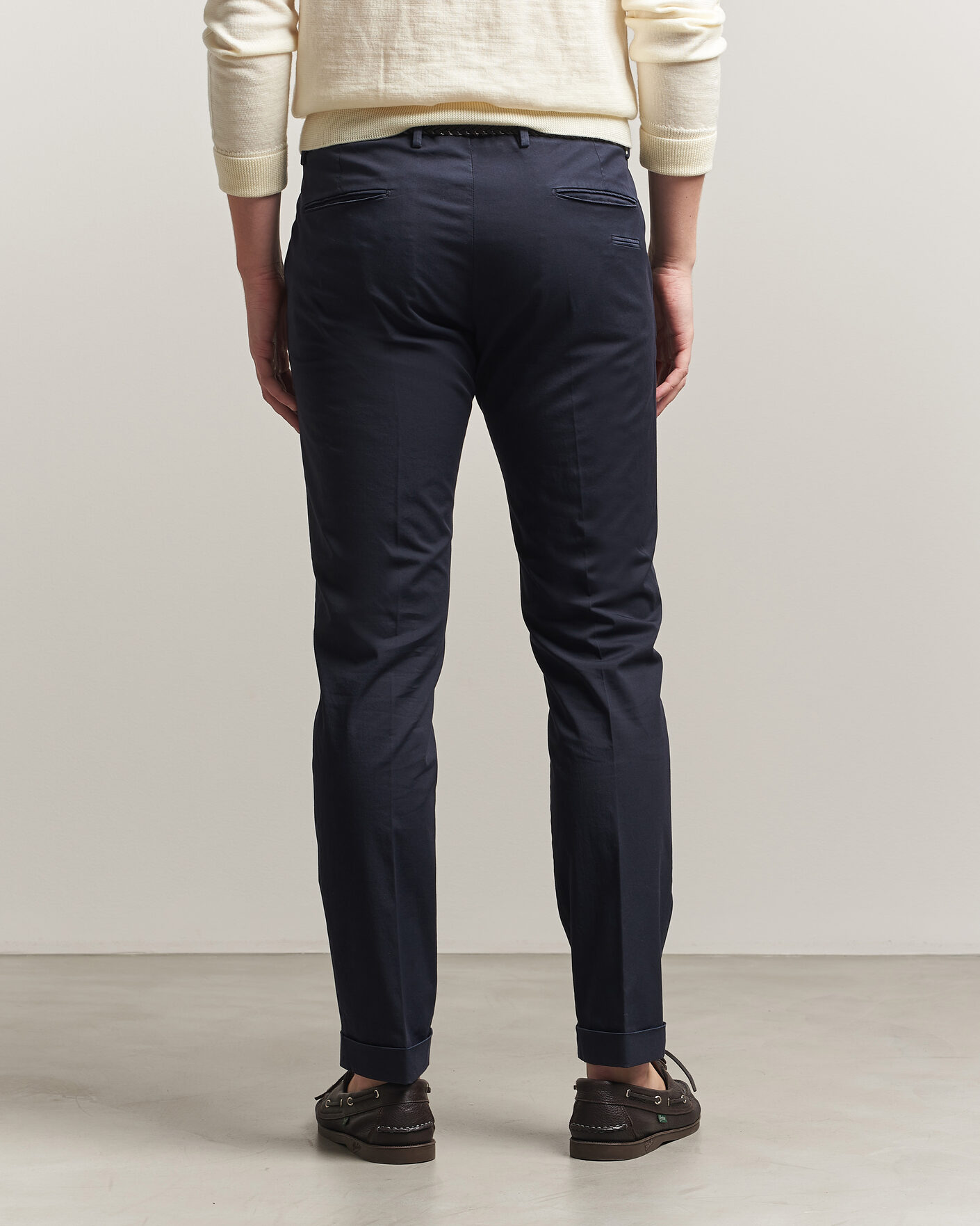 Hombres | Pantalones | Briglia 1949 | Slim Fit Cotton Chinos Navy