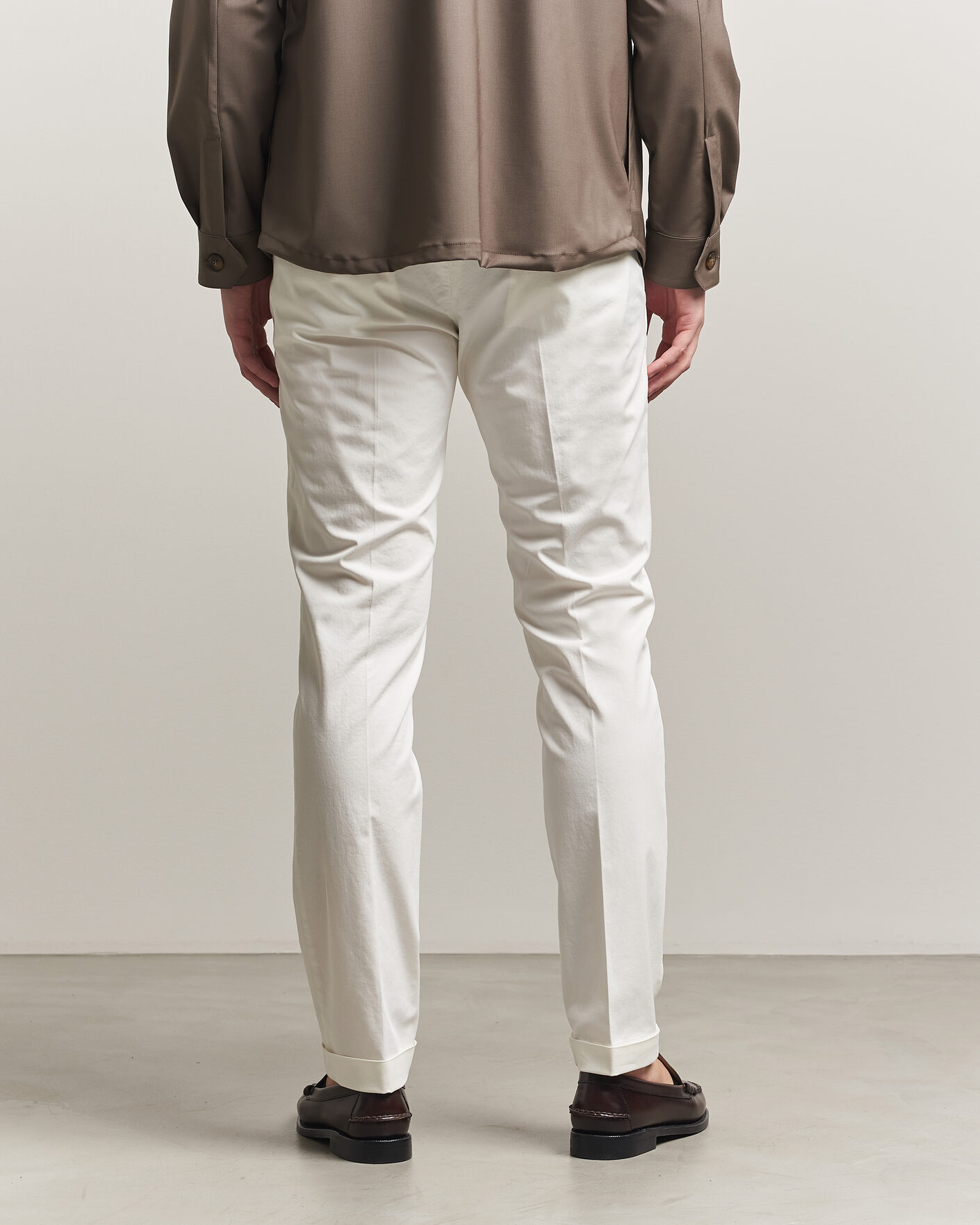Hombres | Pantalones | Briglia 1949 | Slim Fit Cotton Chinos White
