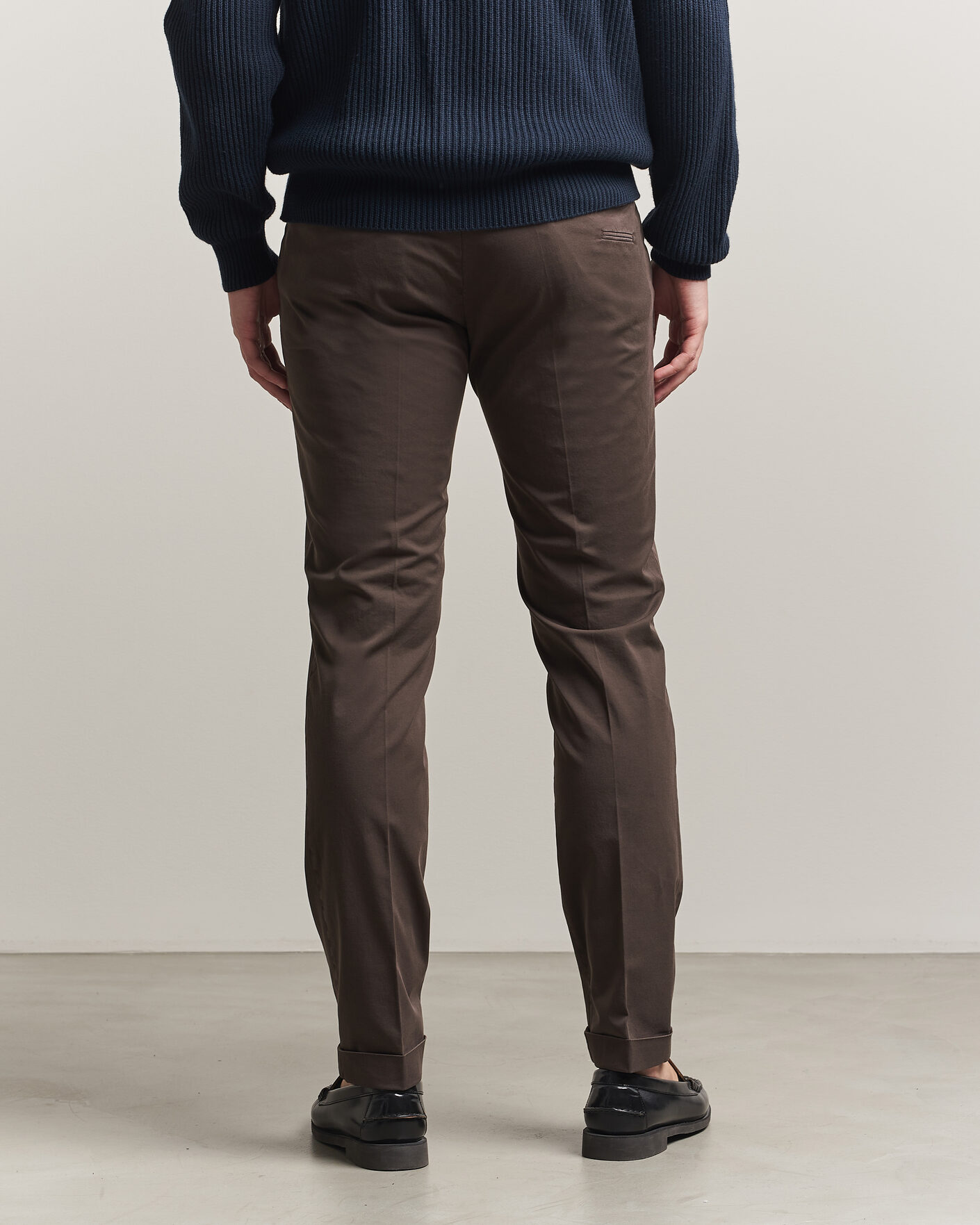 Hombres | Pantalones | Briglia 1949 | Slim Fit Cotton Chinos Brown