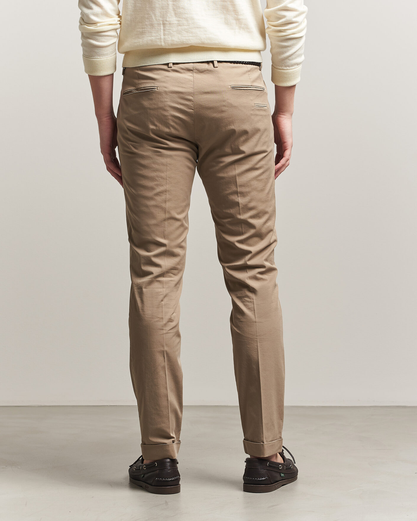 Hombres | Pantalones | Briglia 1949 | Slim Fit Cotton Chinos Taupe