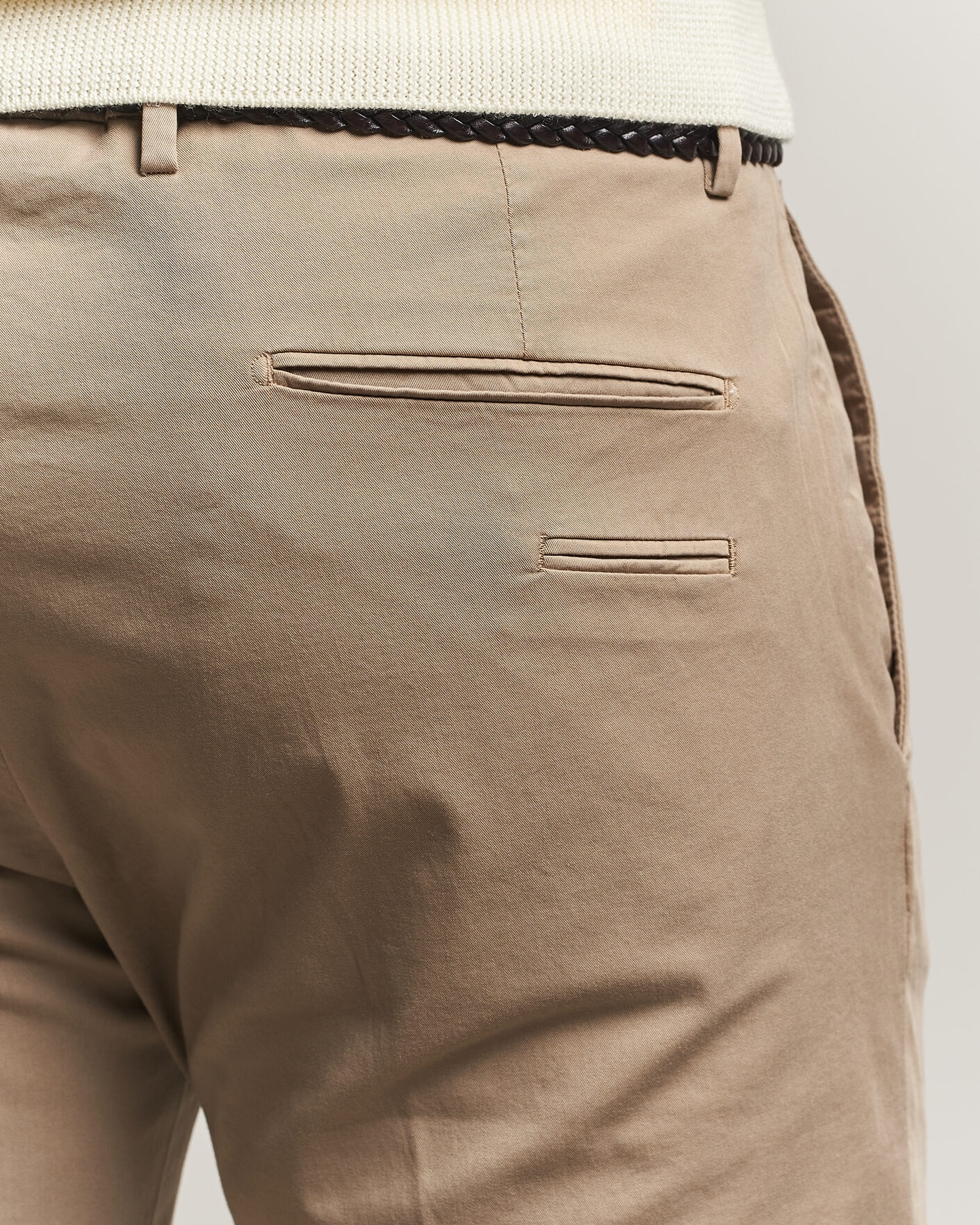 Hombres | Pantalones | Briglia 1949 | Slim Fit Cotton Chinos Taupe