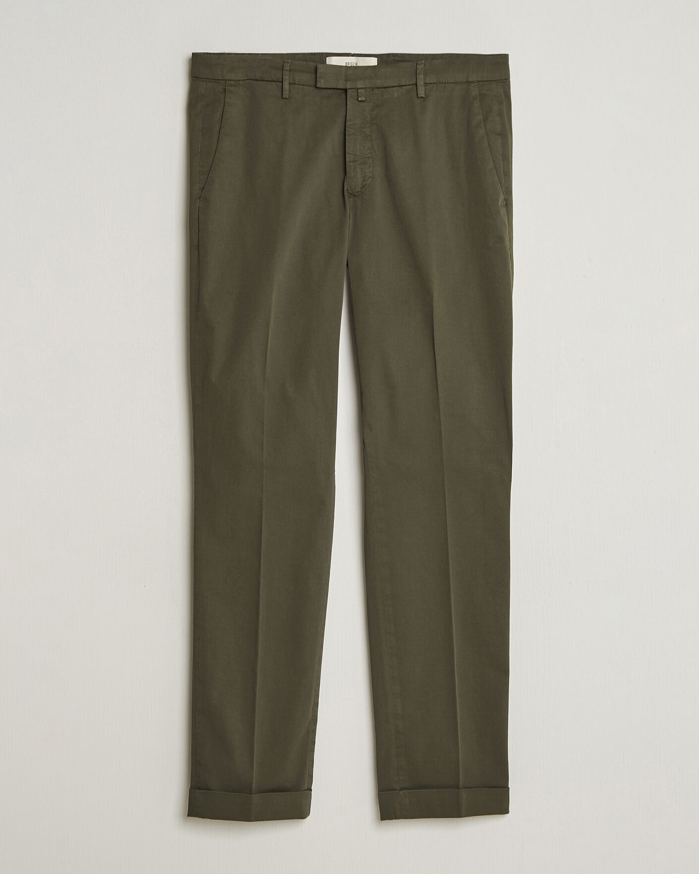 Hombres | Pantalones | Briglia 1949 | Slim Fit Cotton Chinos Dark Green