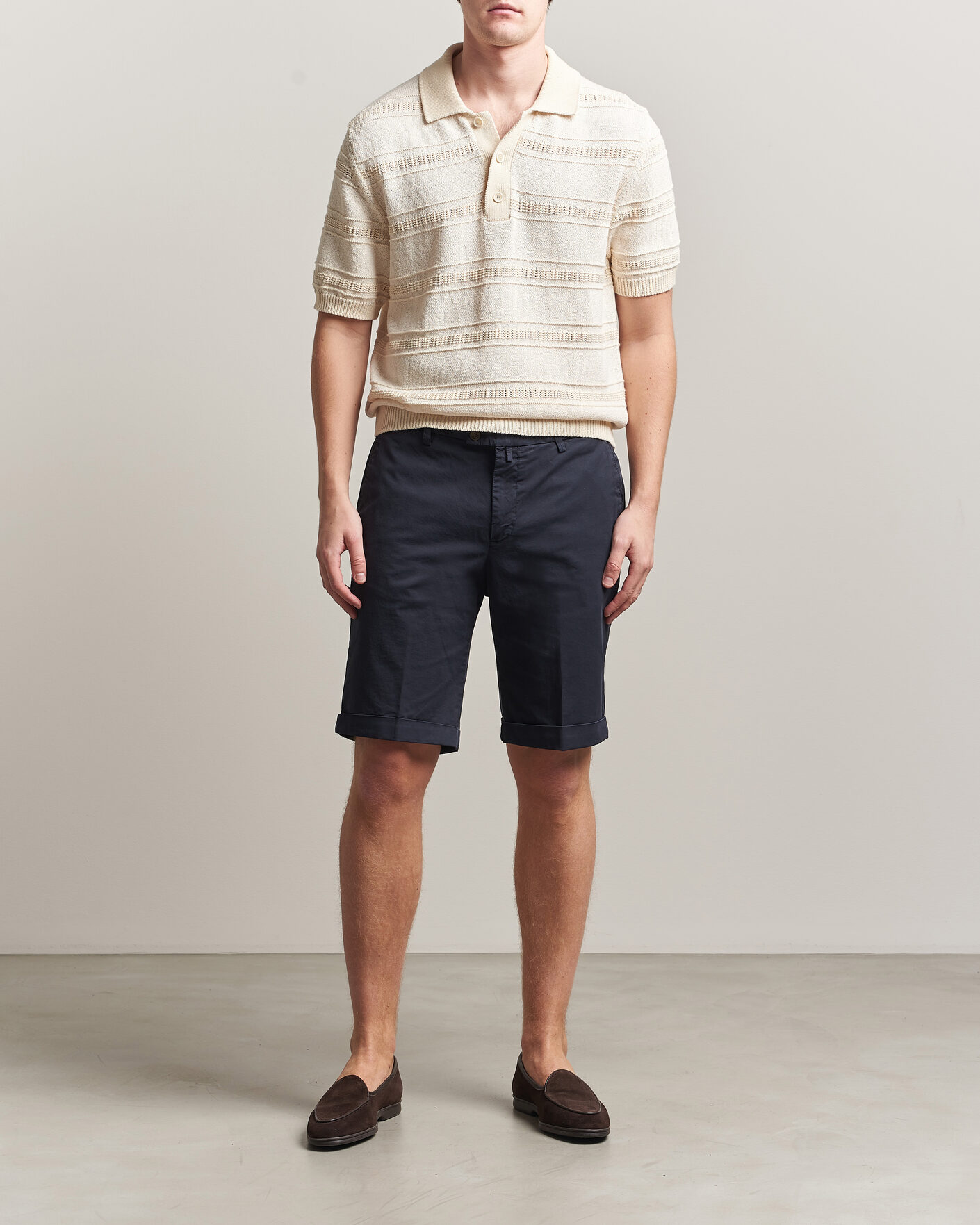 Hombres | Pantalones cortos | Briglia 1949 | Cotton Stretch Shorts Navy