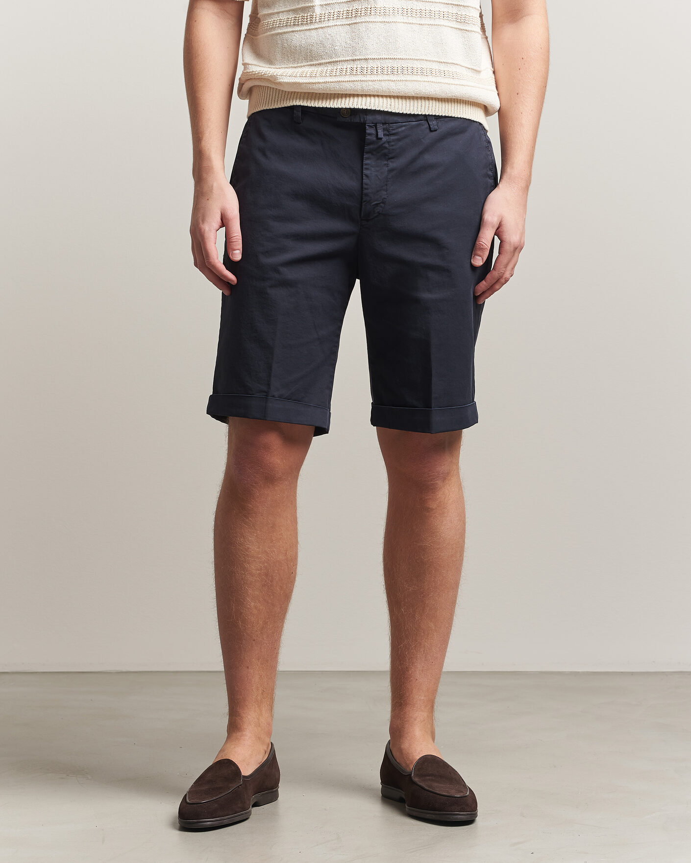 Hombres | Pantalones cortos | Briglia 1949 | Cotton Stretch Shorts Navy
