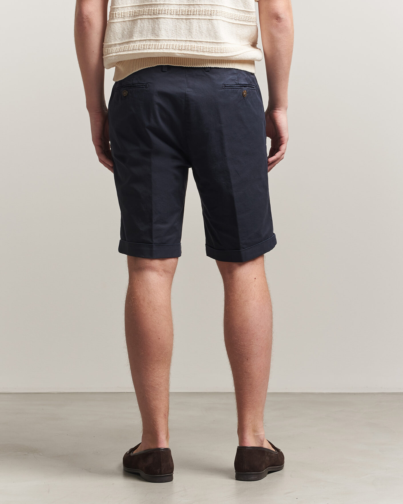 Hombres | Pantalones cortos | Briglia 1949 | Cotton Stretch Shorts Navy