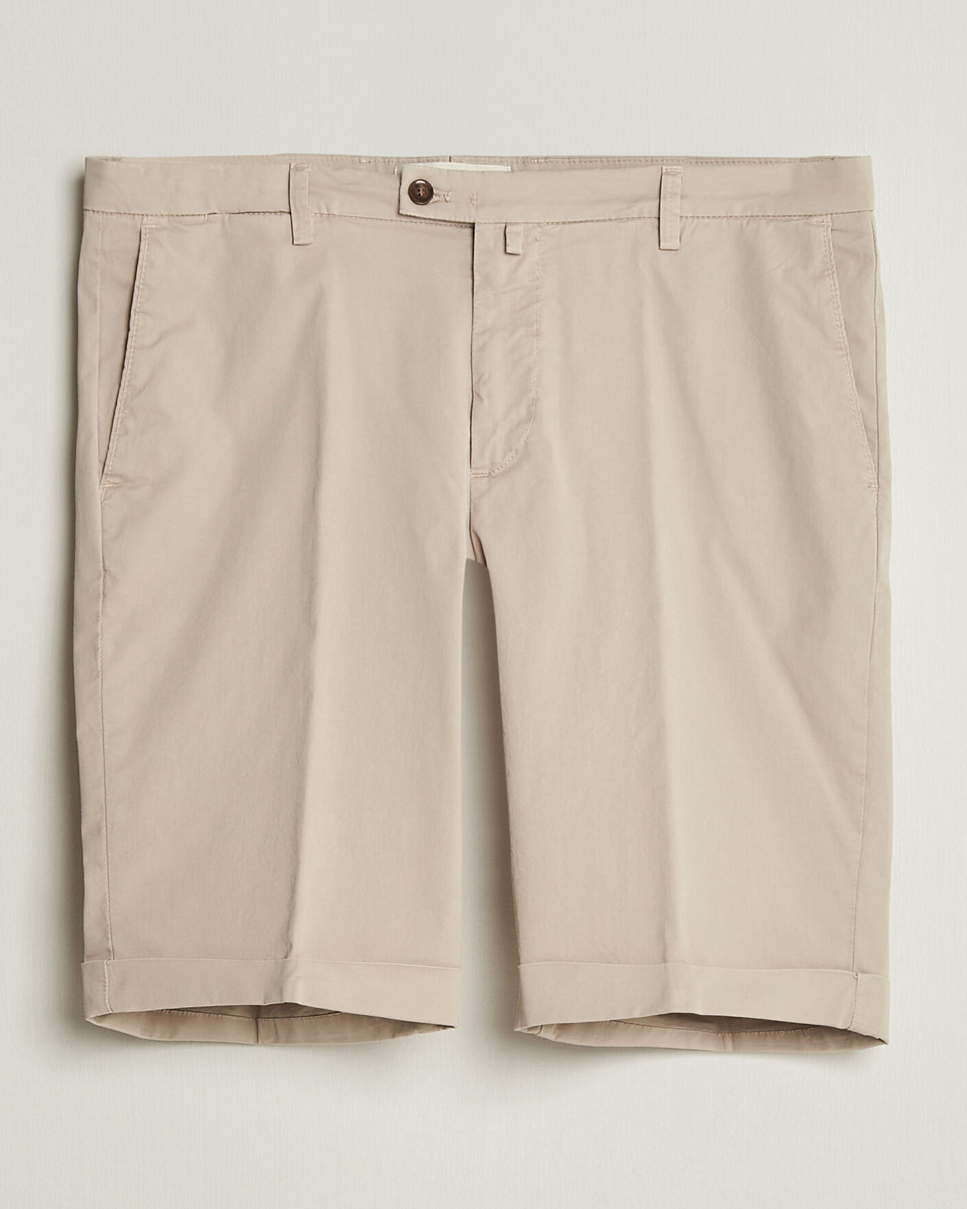 Hombres | Pantalones cortos | Briglia 1949 | Cotton Stretch Shorts Beige