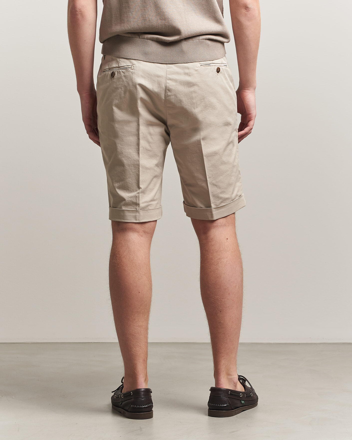 Hombres | Pantalones cortos | Briglia 1949 | Cotton Stretch Shorts Beige