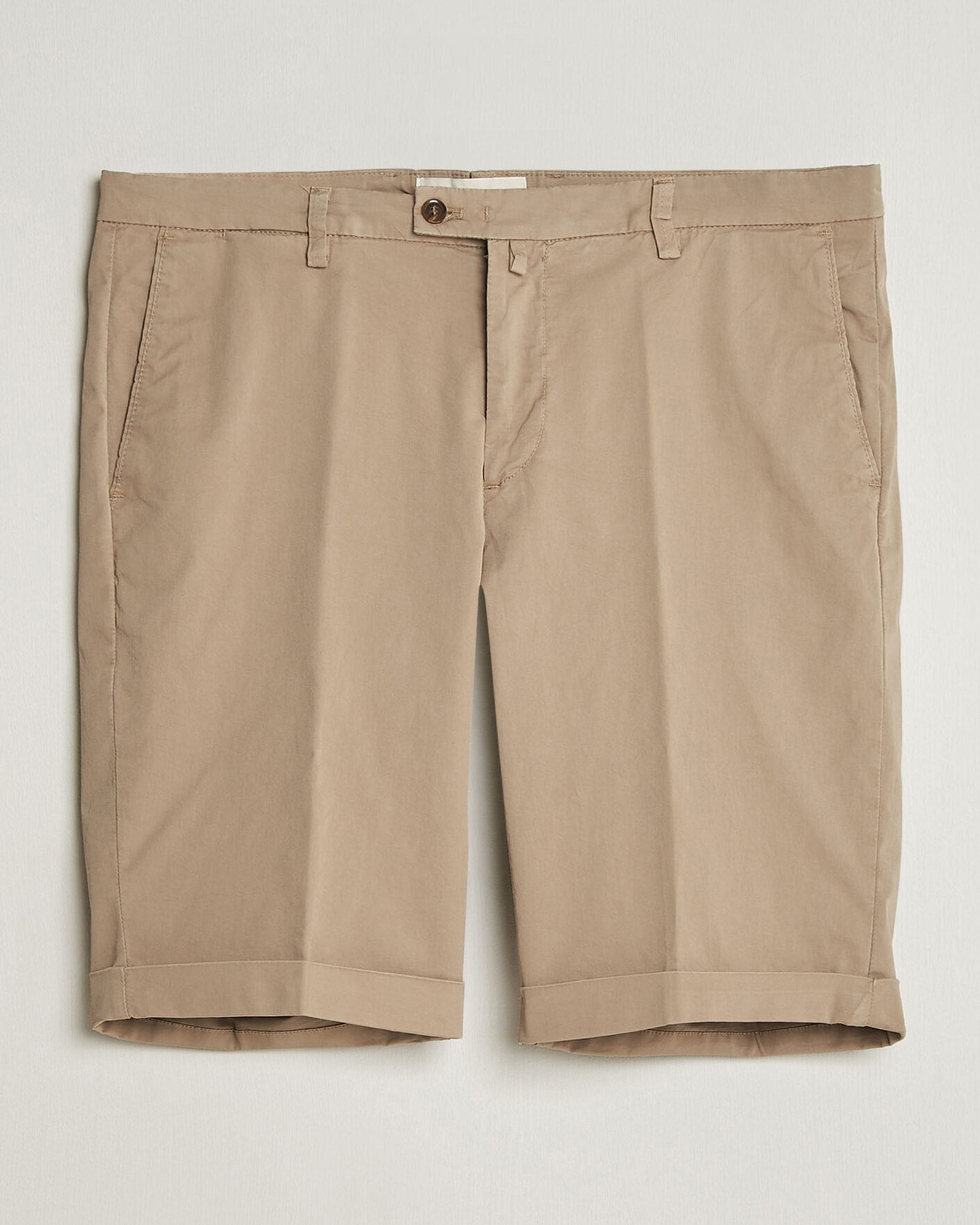 Hombres | Pantalones cortos | Briglia 1949 | Cotton Stretch Shorts Taupe