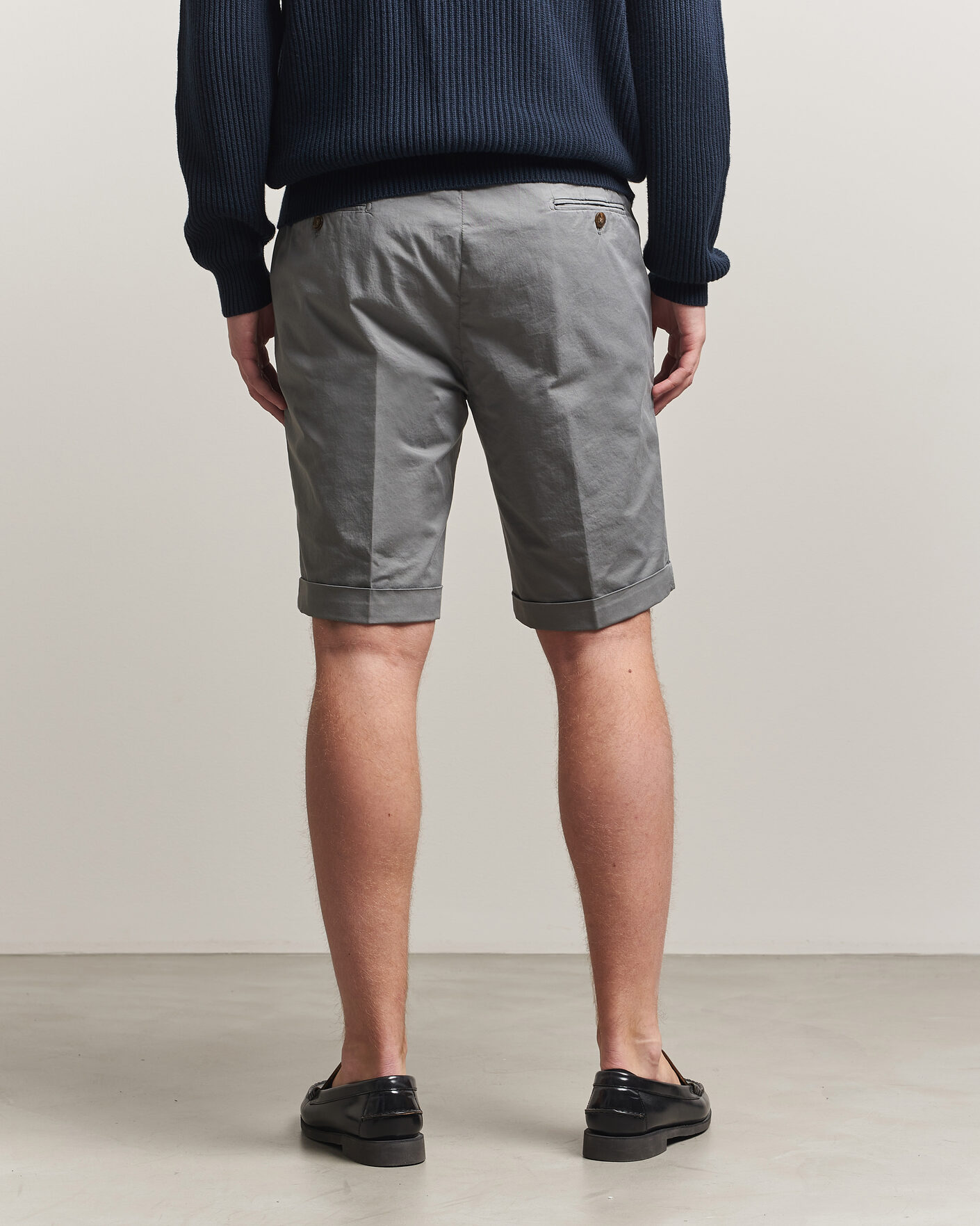Hombres | Pantalones cortos | Briglia 1949 | Cotton Stretch Shorts Grey
