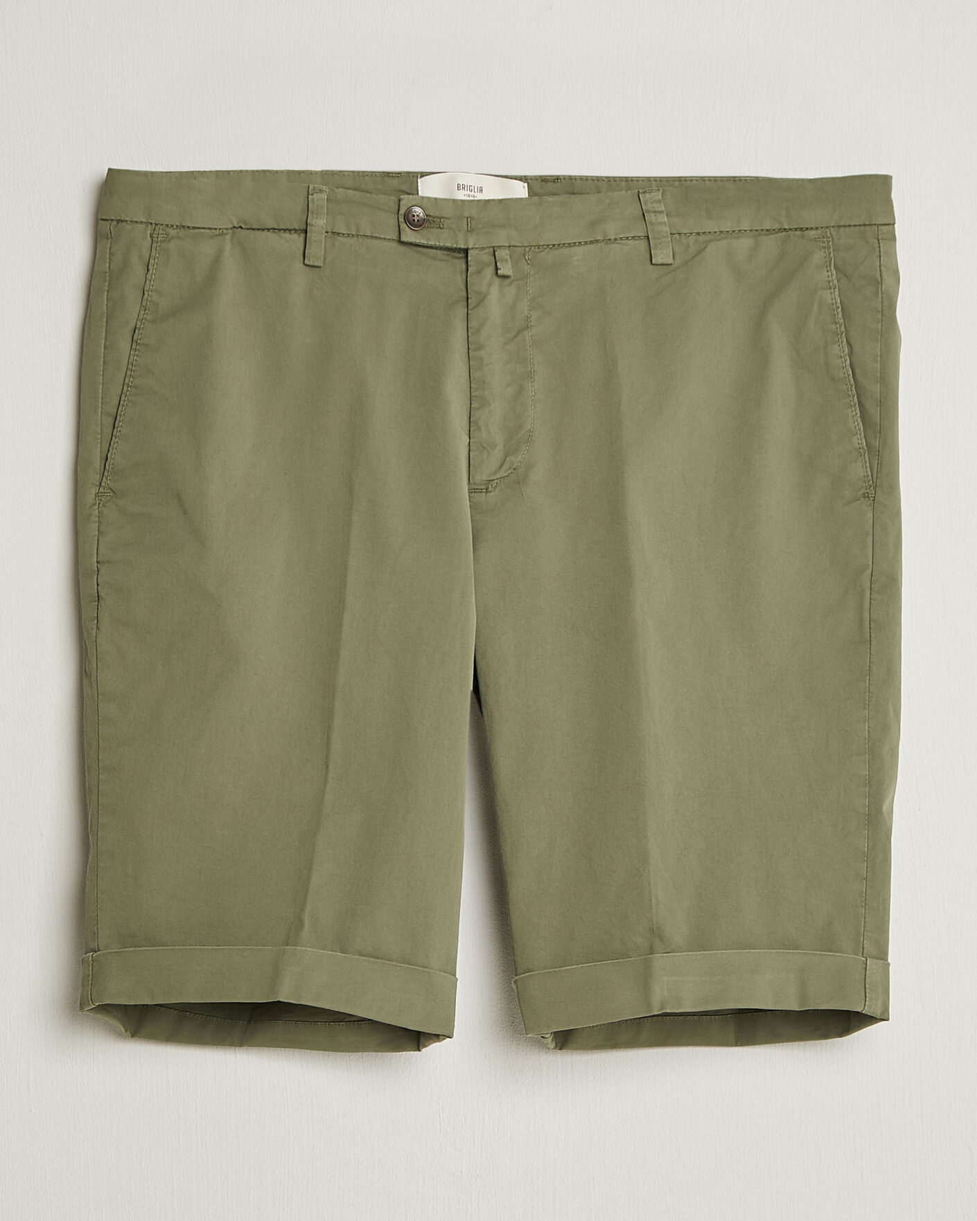 Hombres | Pantalones cortos | Briglia 1949 | Cotton Stretch Shorts Olive