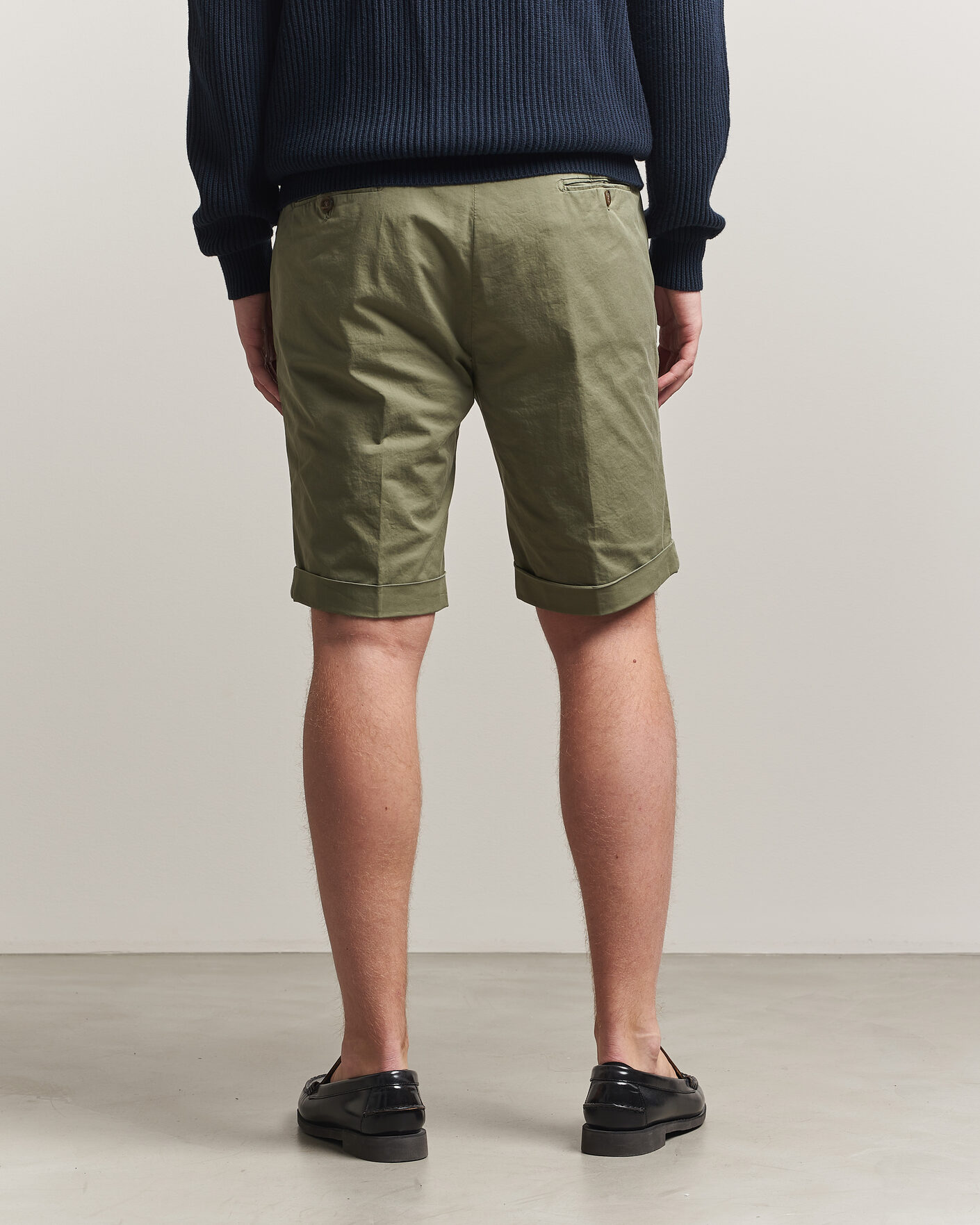 Hombres | Pantalones cortos | Briglia 1949 | Cotton Stretch Shorts Olive