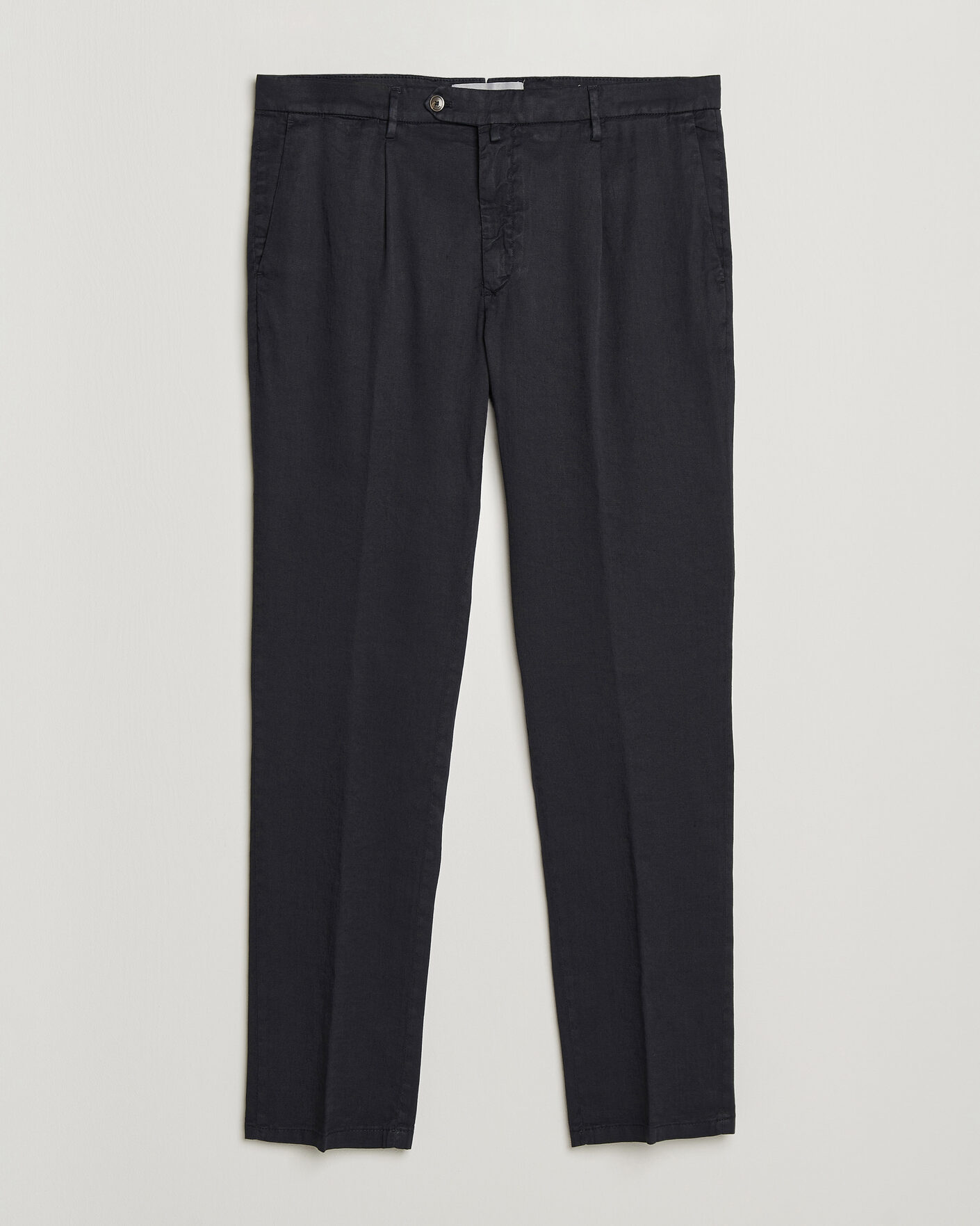 Hombres | Pantalones | Briglia 1949 | Pleated Linen Trousers Navy