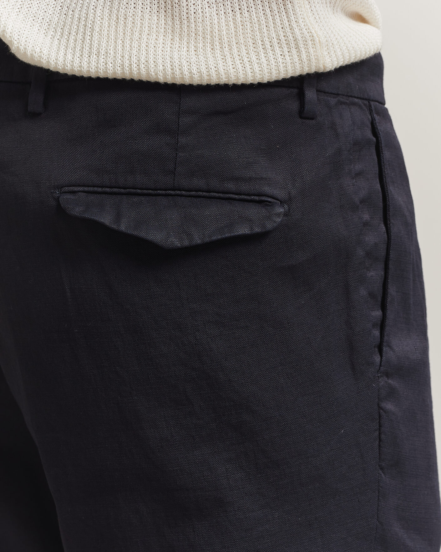 Hombres | Pantalones | Briglia 1949 | Pleated Linen Trousers Navy