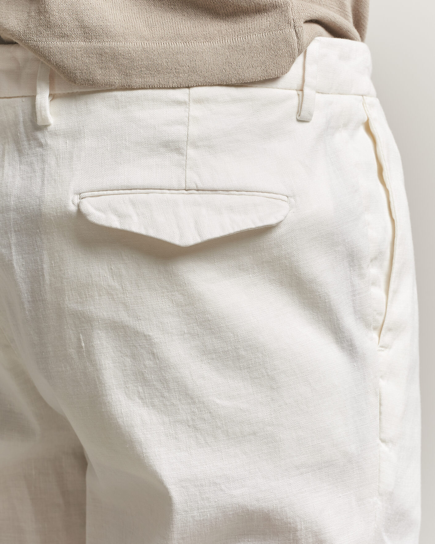 Hombres | Pantalones | Briglia 1949 | Pleated Linen Trousers Cream