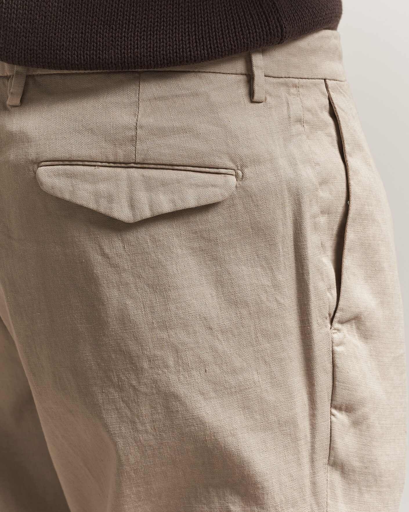 Hombres | Pantalones | Briglia 1949 | Pleated Linen Trousers Beige