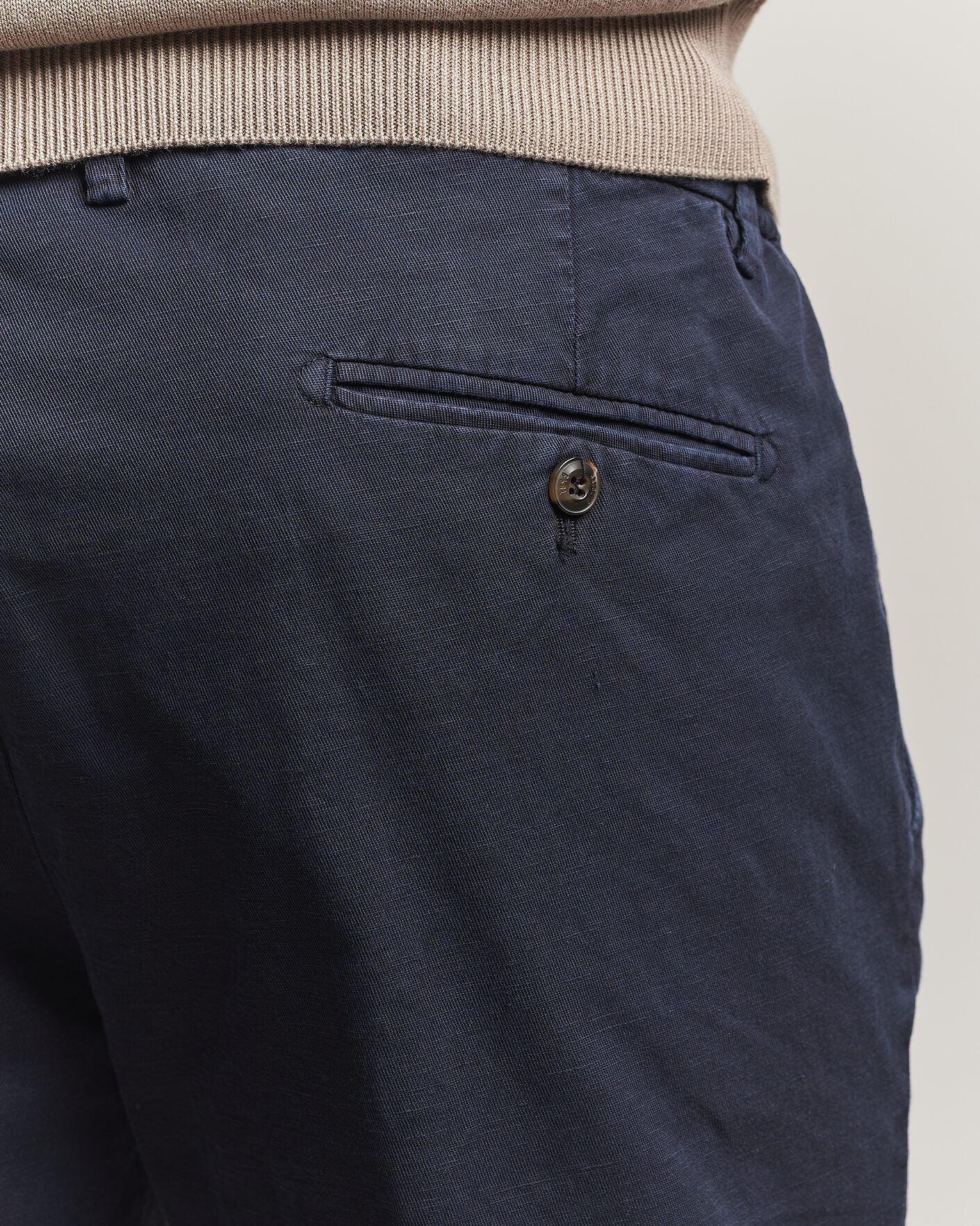 Hombres | Pantalones cortos | Briglia 1949 | Cotton/Linen Drawstring Shorts Navy