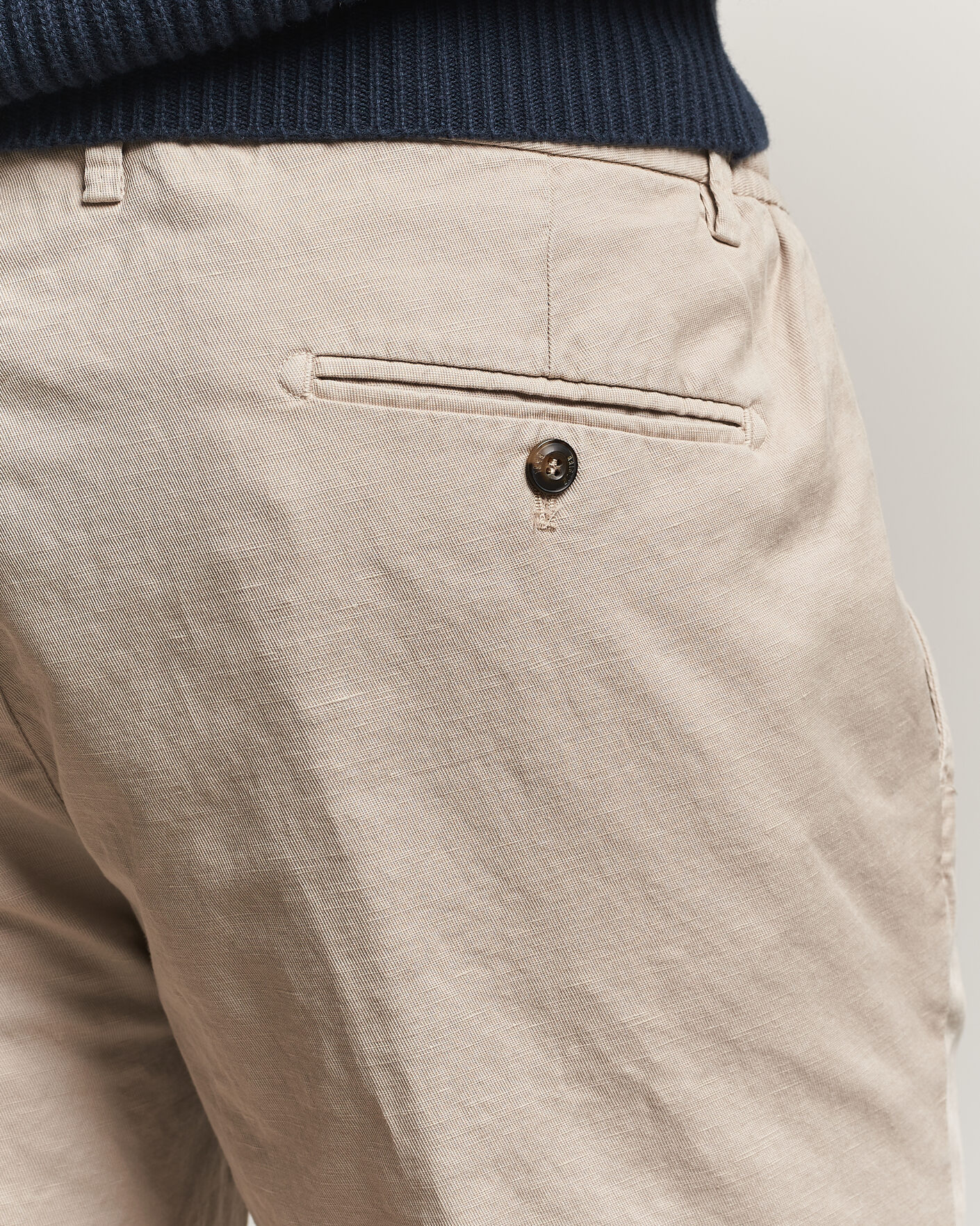 Hombres | Pantalones cortos | Briglia 1949 | Cotton/Linen Drawstring Shorts Beige