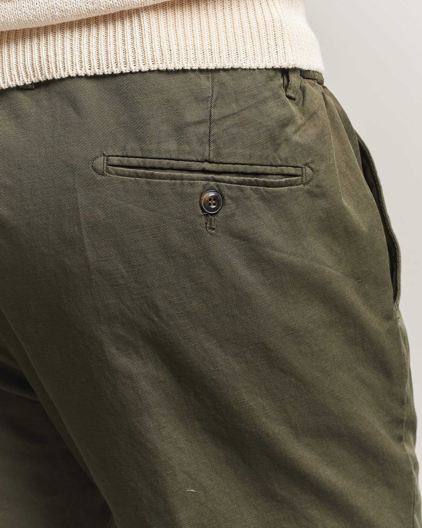 Hombres | Pantalones cortos | Briglia 1949 | Cotton/Linen Drawstring Shorts Olive