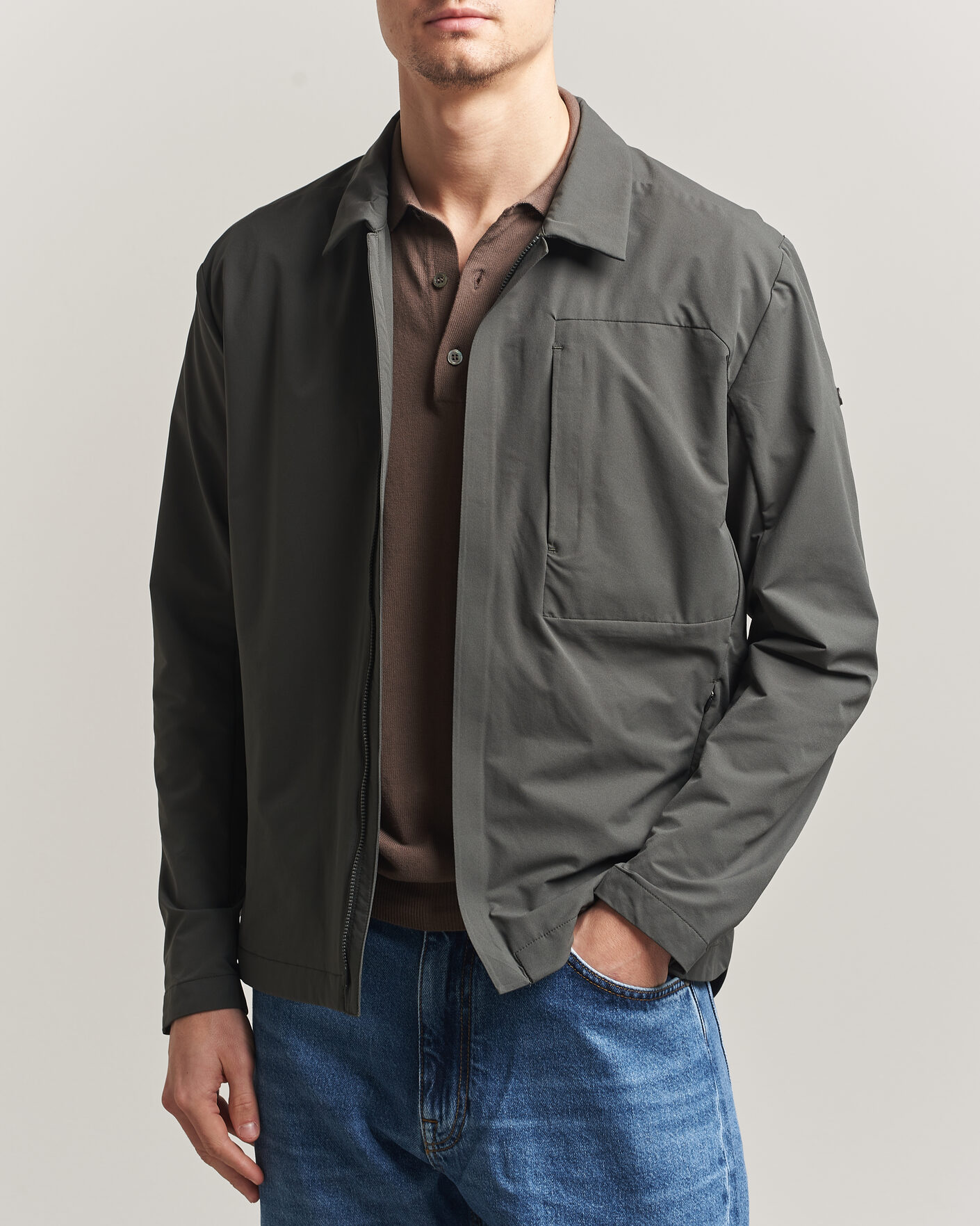 Hombres | Abrigos y chaquetas | Scandinavian Edition | Merge II Stretch Shirt Jacket Dark Olive