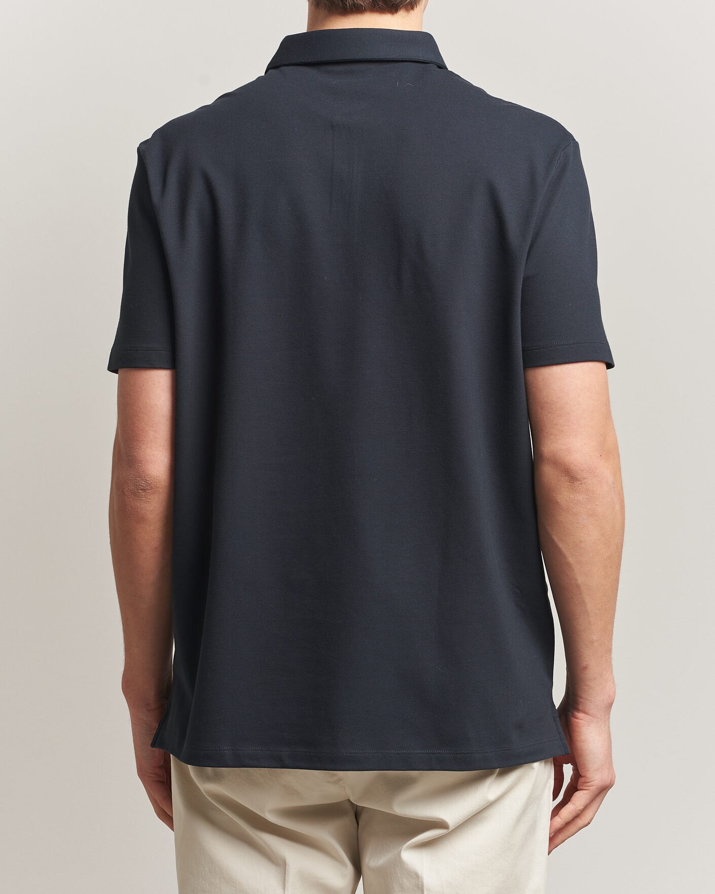 Hombres | Polos | Charles Tyrwhitt | Smart Stretch Pique Polo Black