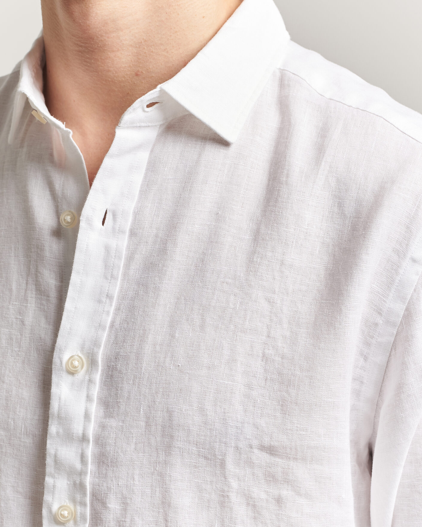 Hombres | Camisas | Charles Tyrwhitt | Pure Linen Slim Fit Shirt White