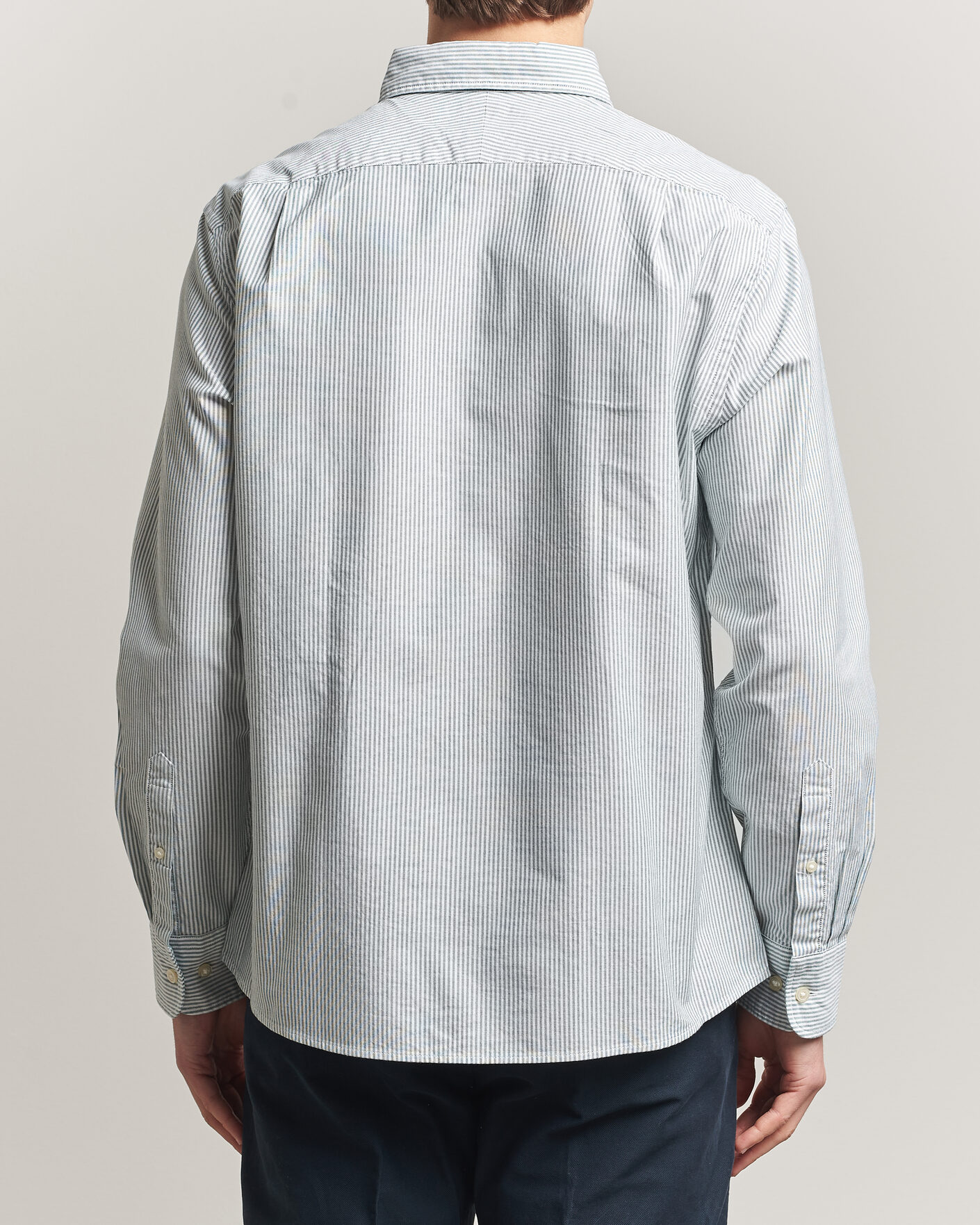 Hombres | Camisas | Charles Tyrwhitt | Button Down Stretch Oxford Shirt Green/White