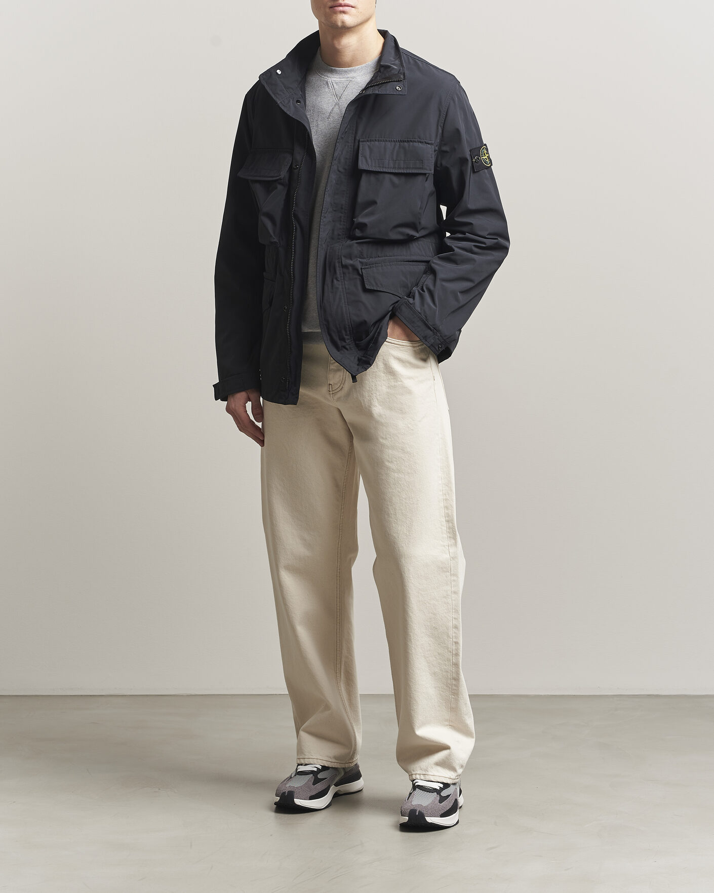 Hombres | Abrigos y chaquetas | Stone Island | Micro Twill Field Jacket Black