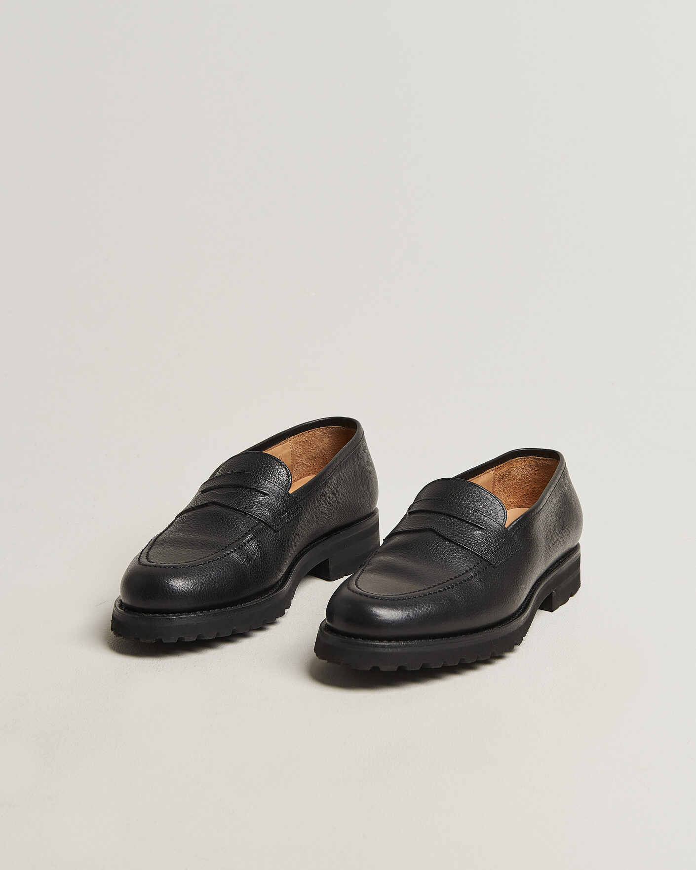 Hombres | Mocasines | Myrqvist for Care of Carl | Myrqvist Stenhammar II Vibram Loafer Black Grained Calf
