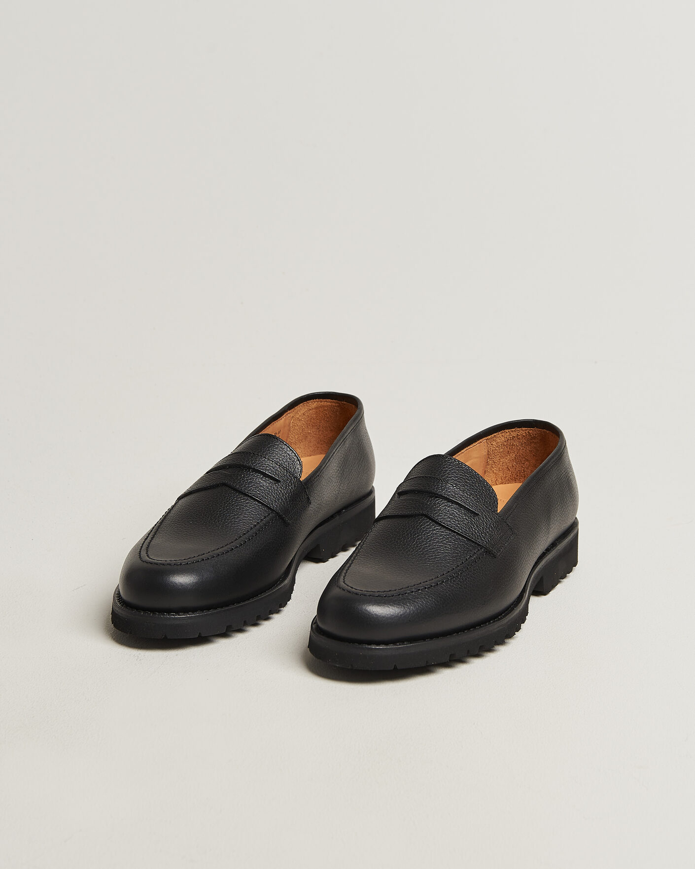 Hombres | Mocasines | Myrqvist for Care of Carl | Myrqvist Stenhammar II Vibram Loafer Black Grained Calf