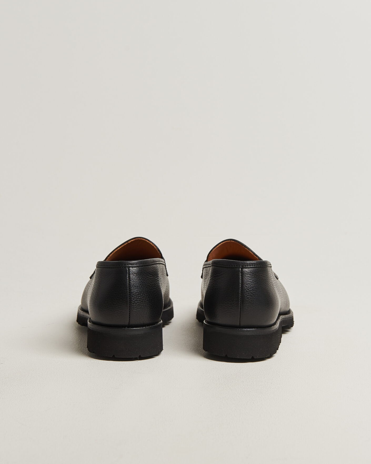 Hombres | Mocasines | Myrqvist | Stenhammar II Vibram Loafer Black Grained Calf