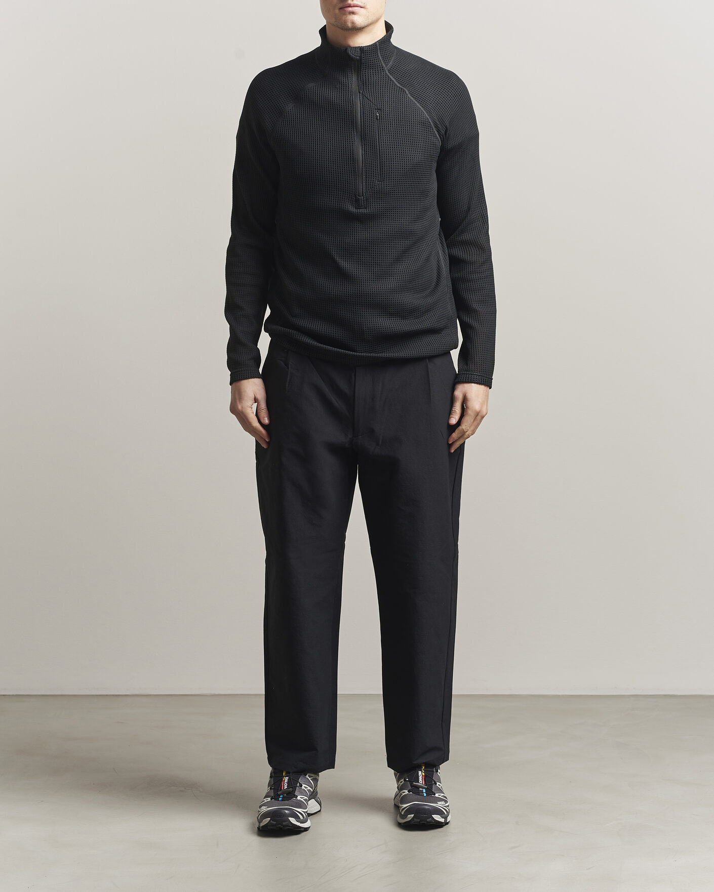 Hombres | Jerséis y prendas de punto | Houdini | Pace Flow Half Zip True Black