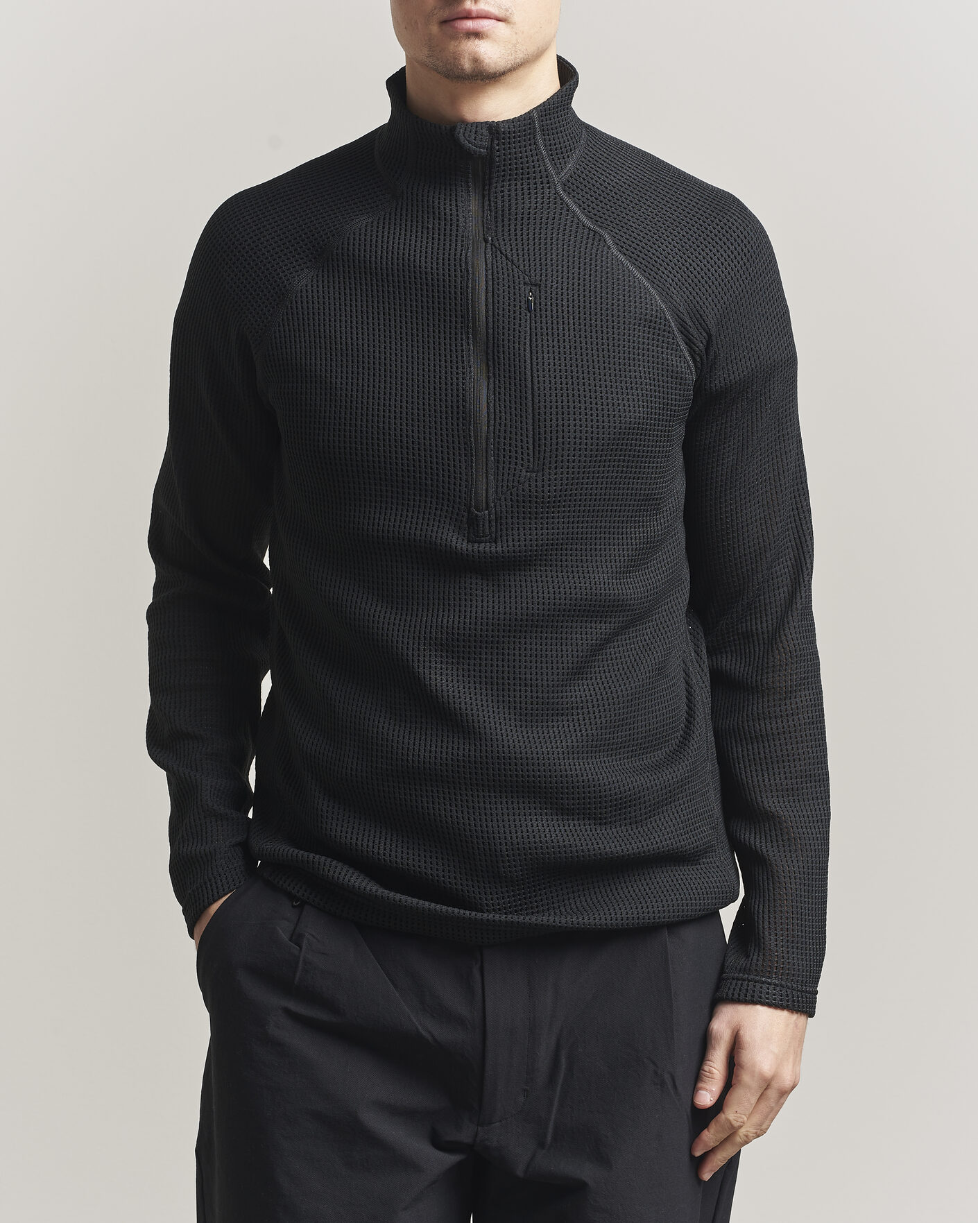 Hombres | Jerséis y prendas de punto | Houdini | Pace Flow Half Zip True Black