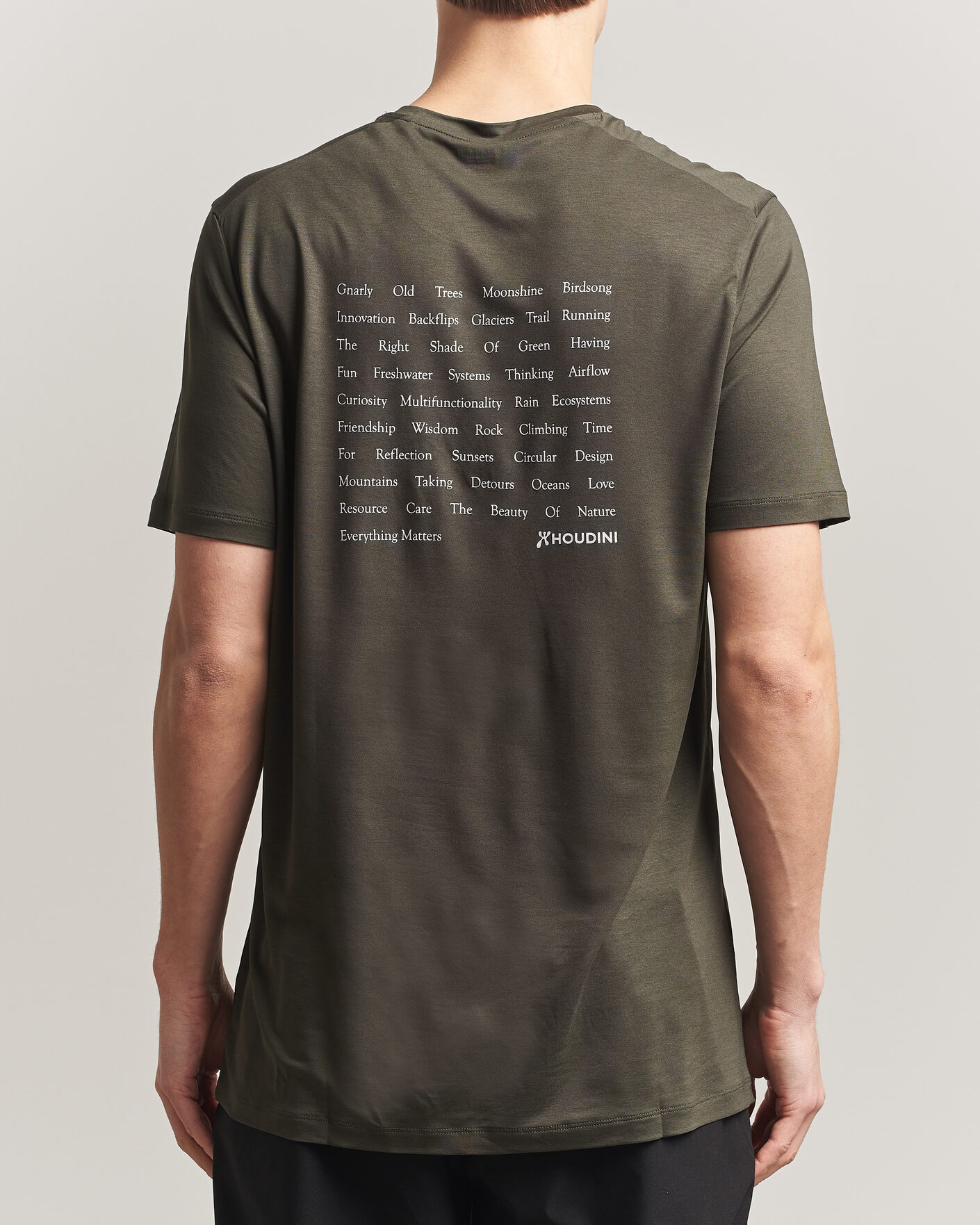 Hombres | Camisetas | Houdini | Tree Message T-Shirt Green Illusion
