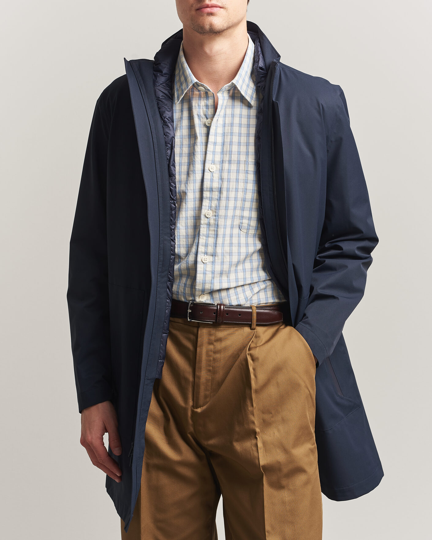 Hombres | Abrigos y chaquetas | Woolrich | Two Layer 2 in 1 Carcoat Melton Blue