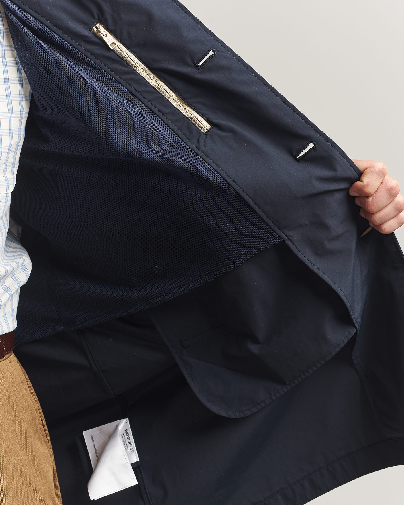 Hombres | Abrigos y chaquetas | Woolrich | Urban Nylon Water Repelent Carcoat Melton Blue