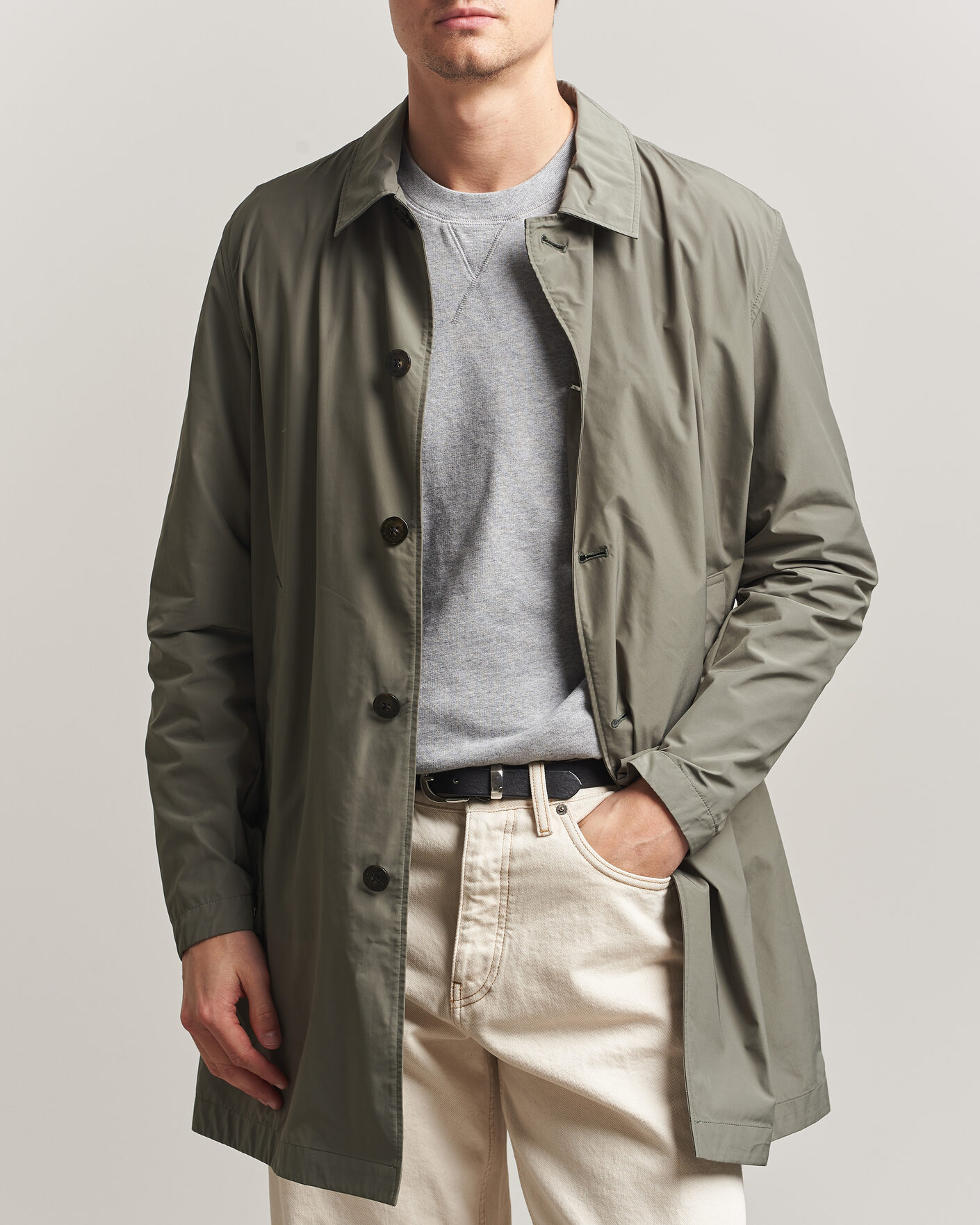 Hombres | Abrigos y chaquetas | Woolrich | Urban Nylon Water Repelent Carcoat Smokey Olive