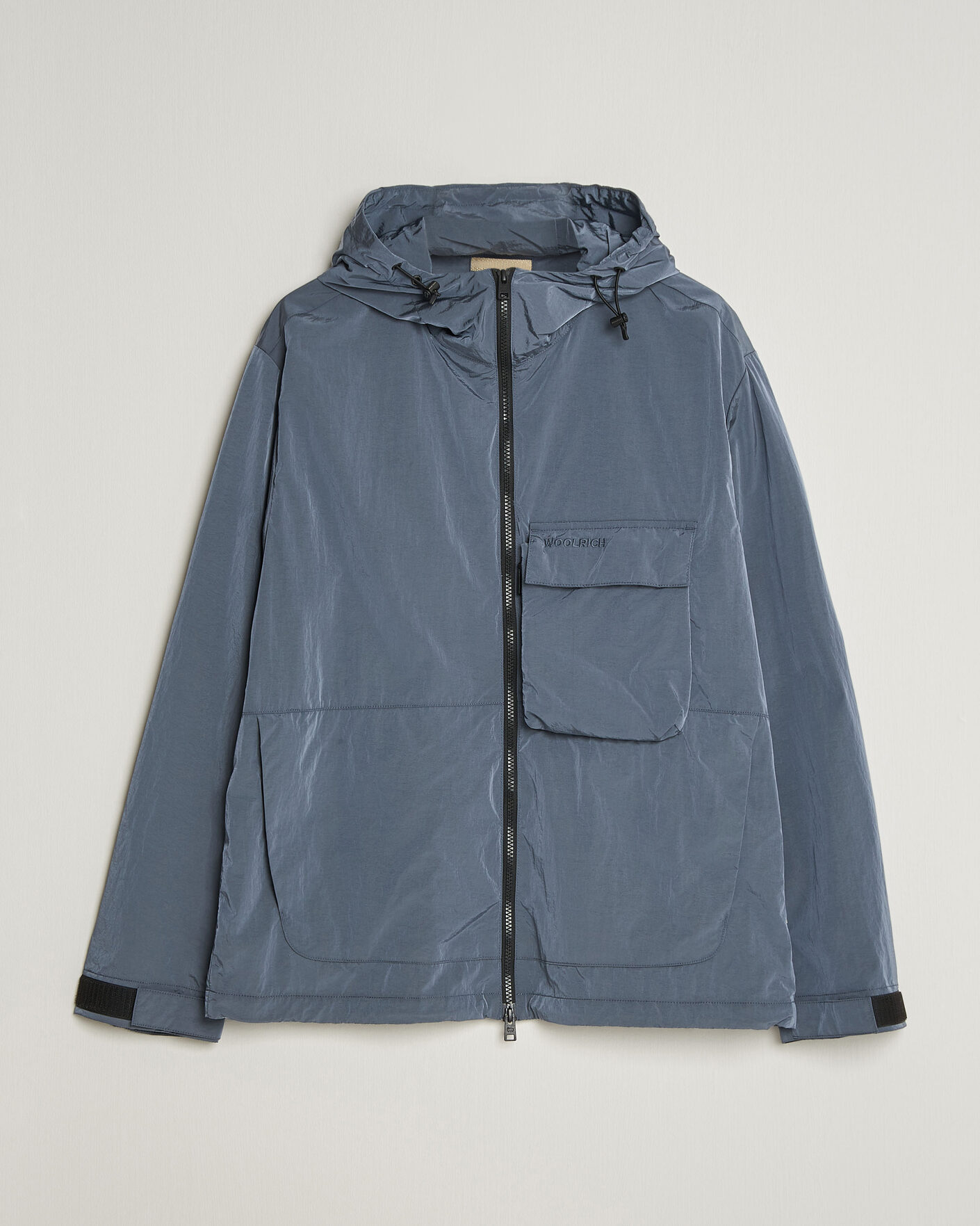 Hombres | Abrigos y chaquetas | Woolrich | Shiny Nylon Hooded Jacket Grisaille