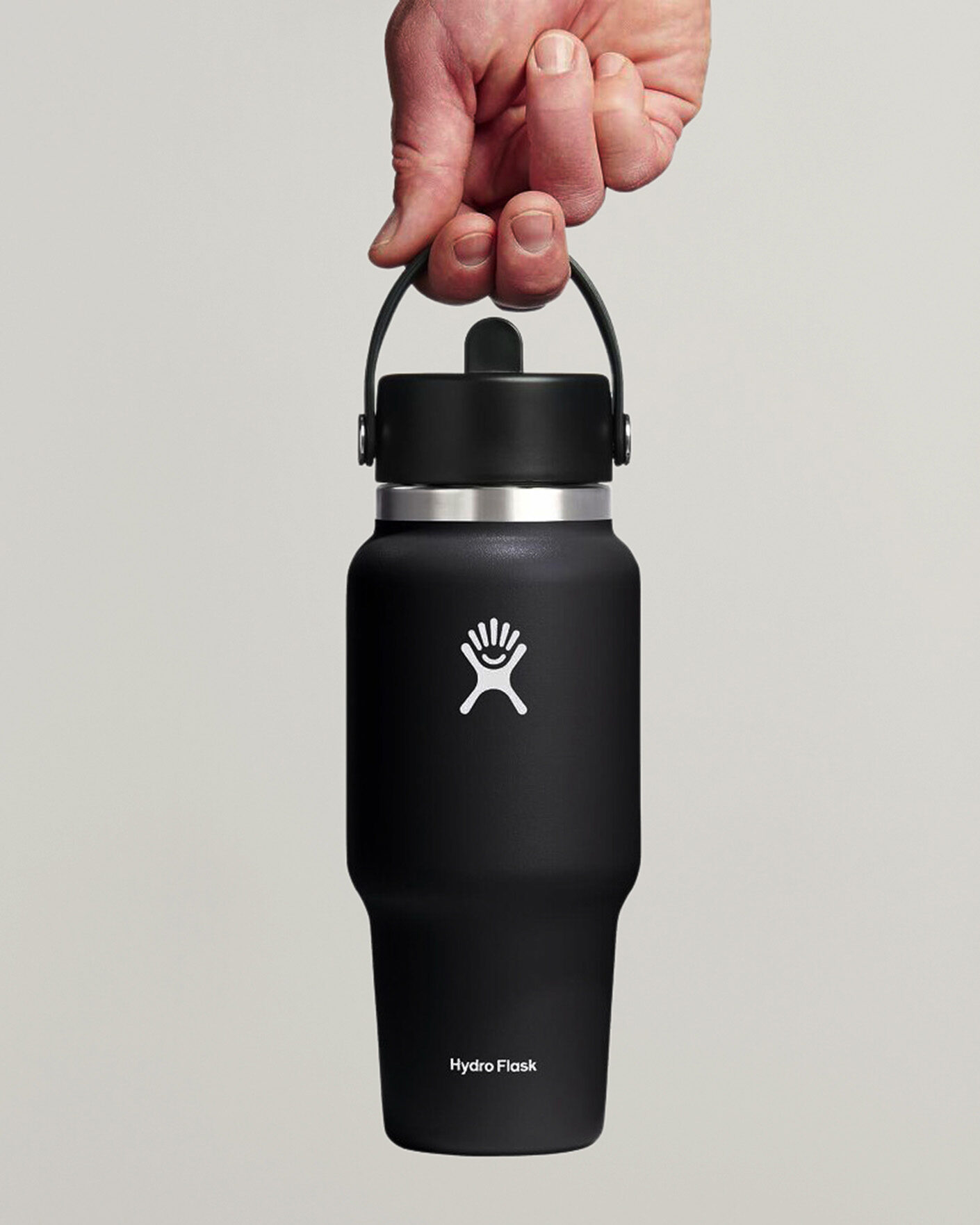 Hombres | Outdoor living | Hydro Flask | Travel Bottle Flex Straw Cap 24oz Black