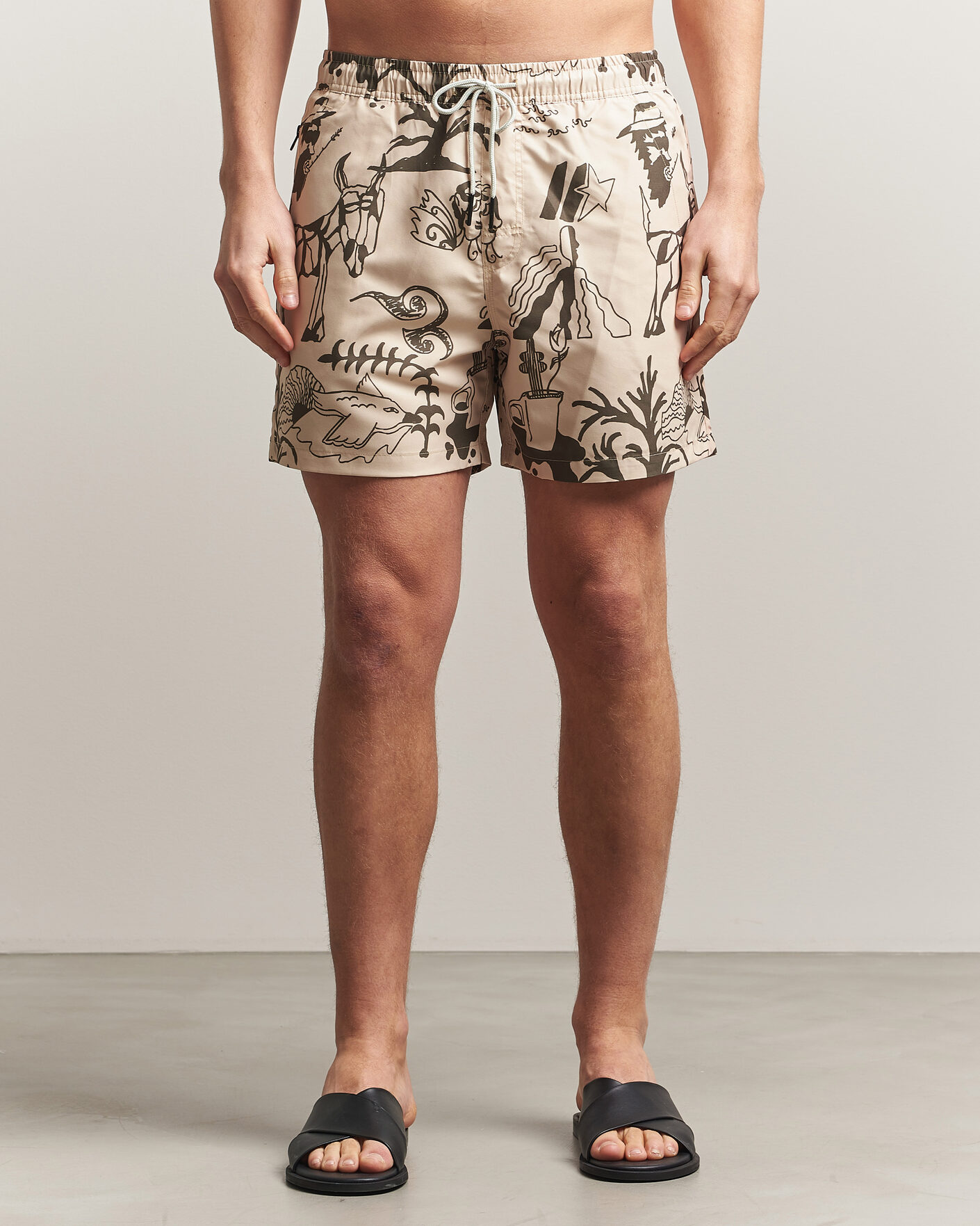Hombres | Bañadores | OAS | Printed Swimshorts Poplan