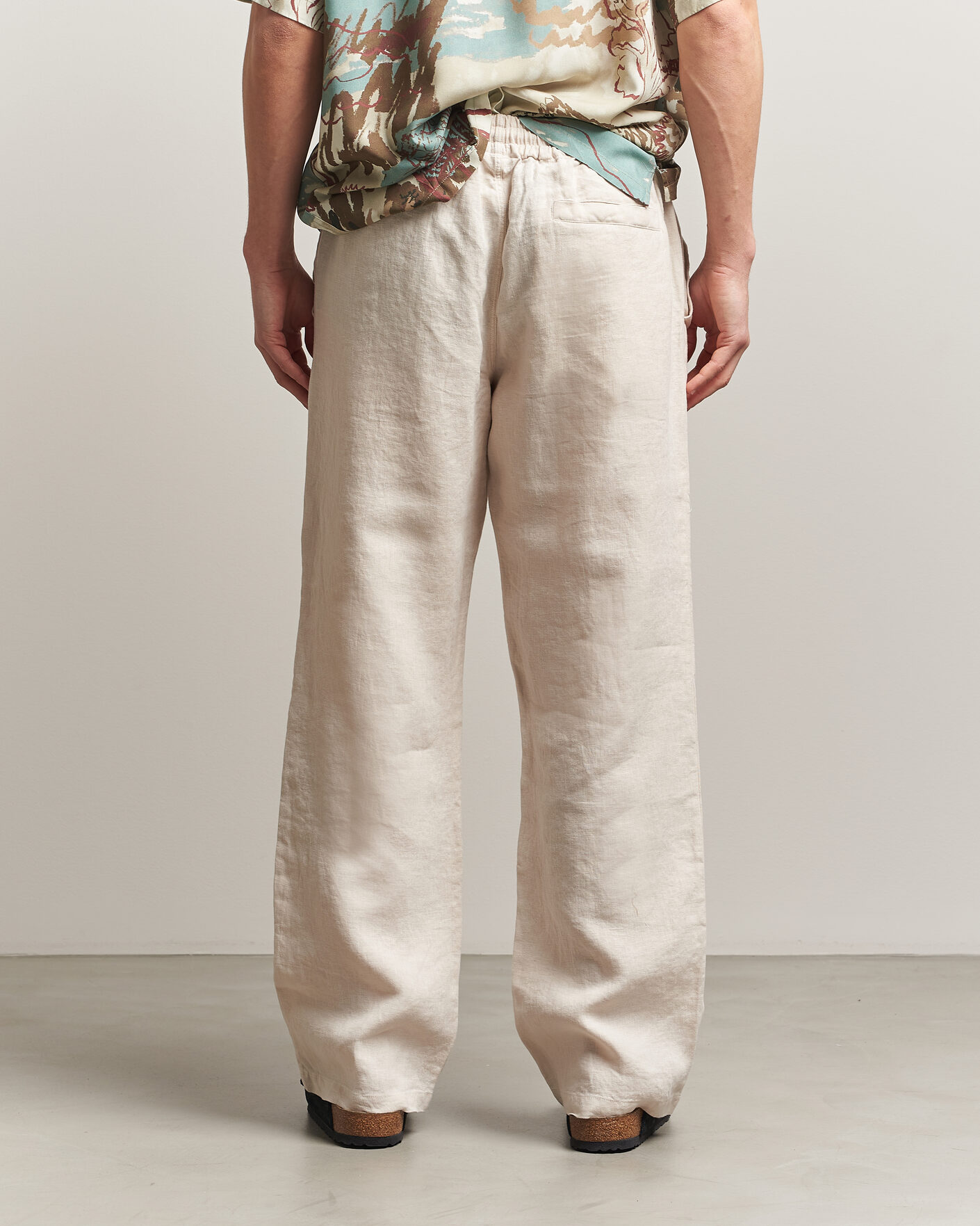 Hombres | Pantalones | OAS | Nino Linen Pants Beige